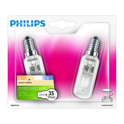 test Dempsey gids Philips E14 28W Warm white Dimmable Cooker hood Light bulb, Pack of 2 |  Tradepoint