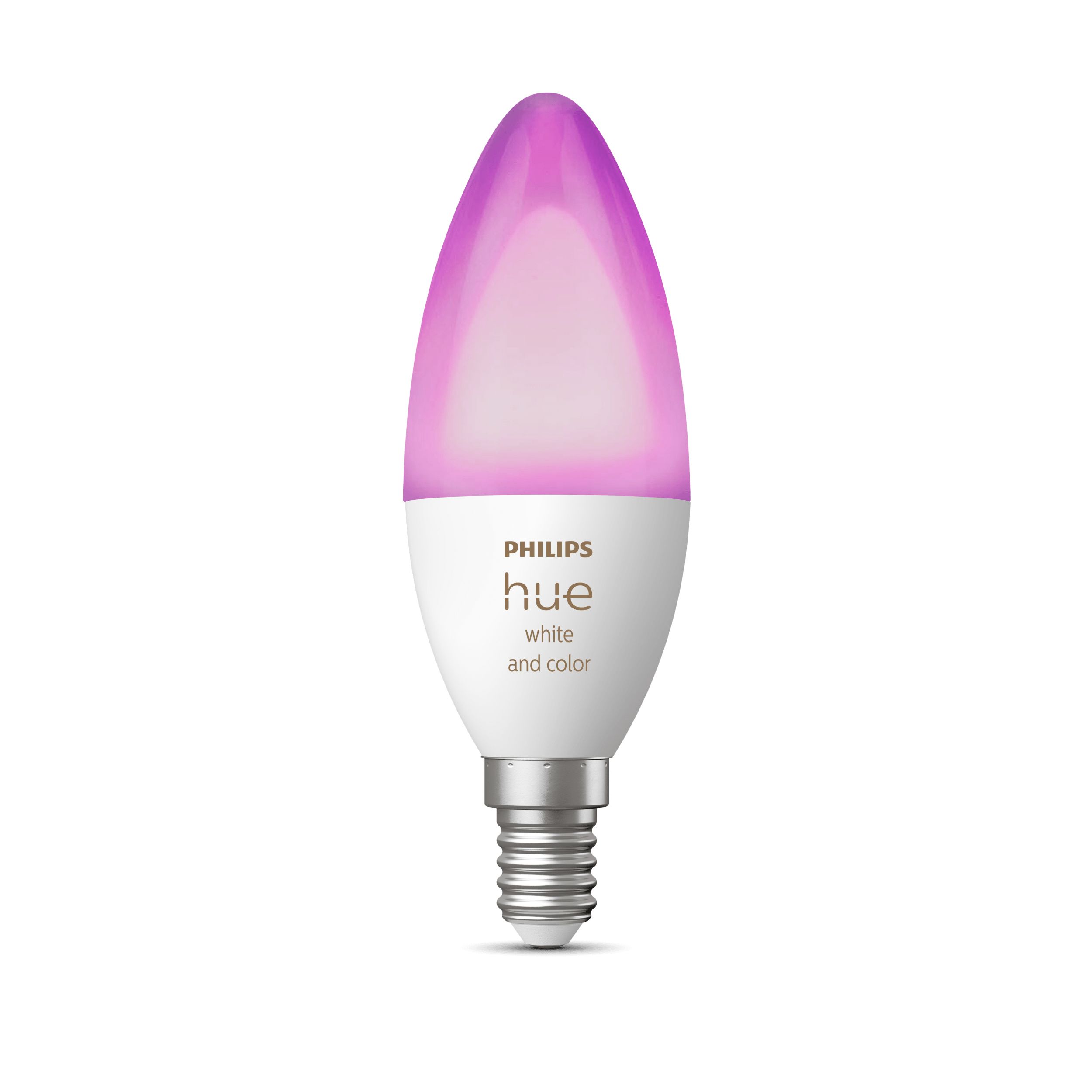 Philips Hue SES 75W LED RGB & neutral white Candle Non 