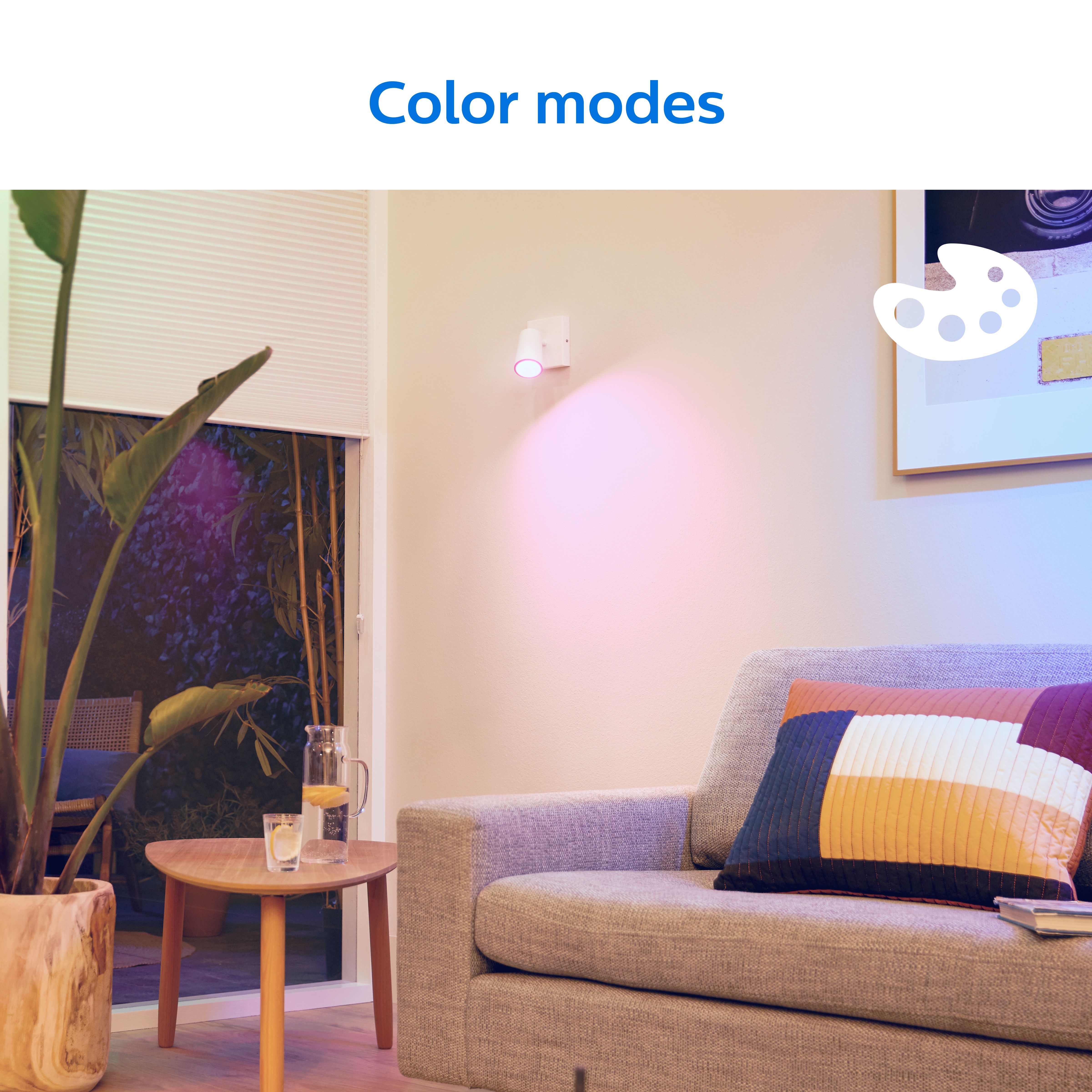 Philips PhilipsSmart GU10 50W LED Cool white, RGB & warm white Reflector Dimmable Smart Light bulb