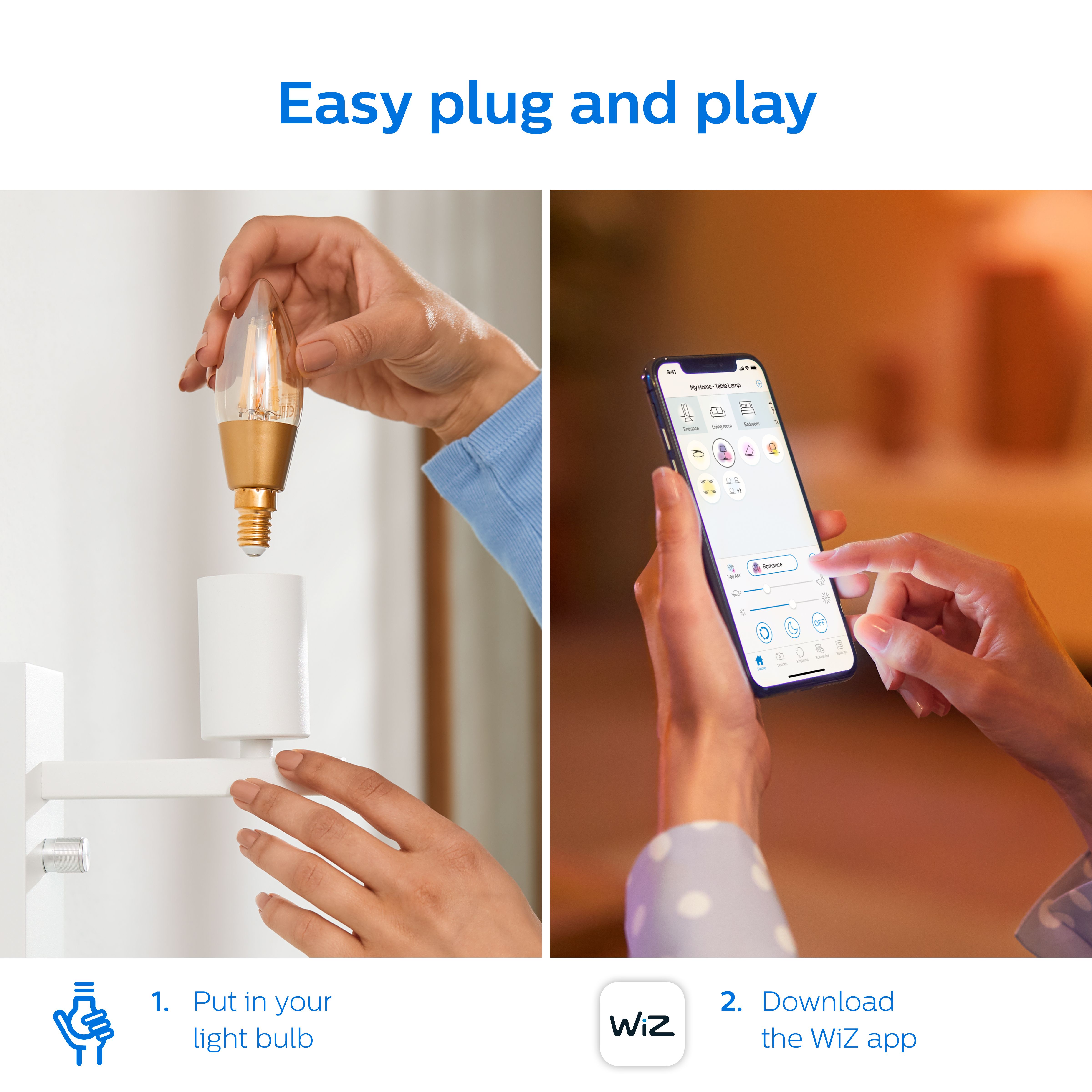Philips PhilipsSmart SES 25W LED Cool white & warm white C35 Dimmable Filament Smart Light bulb