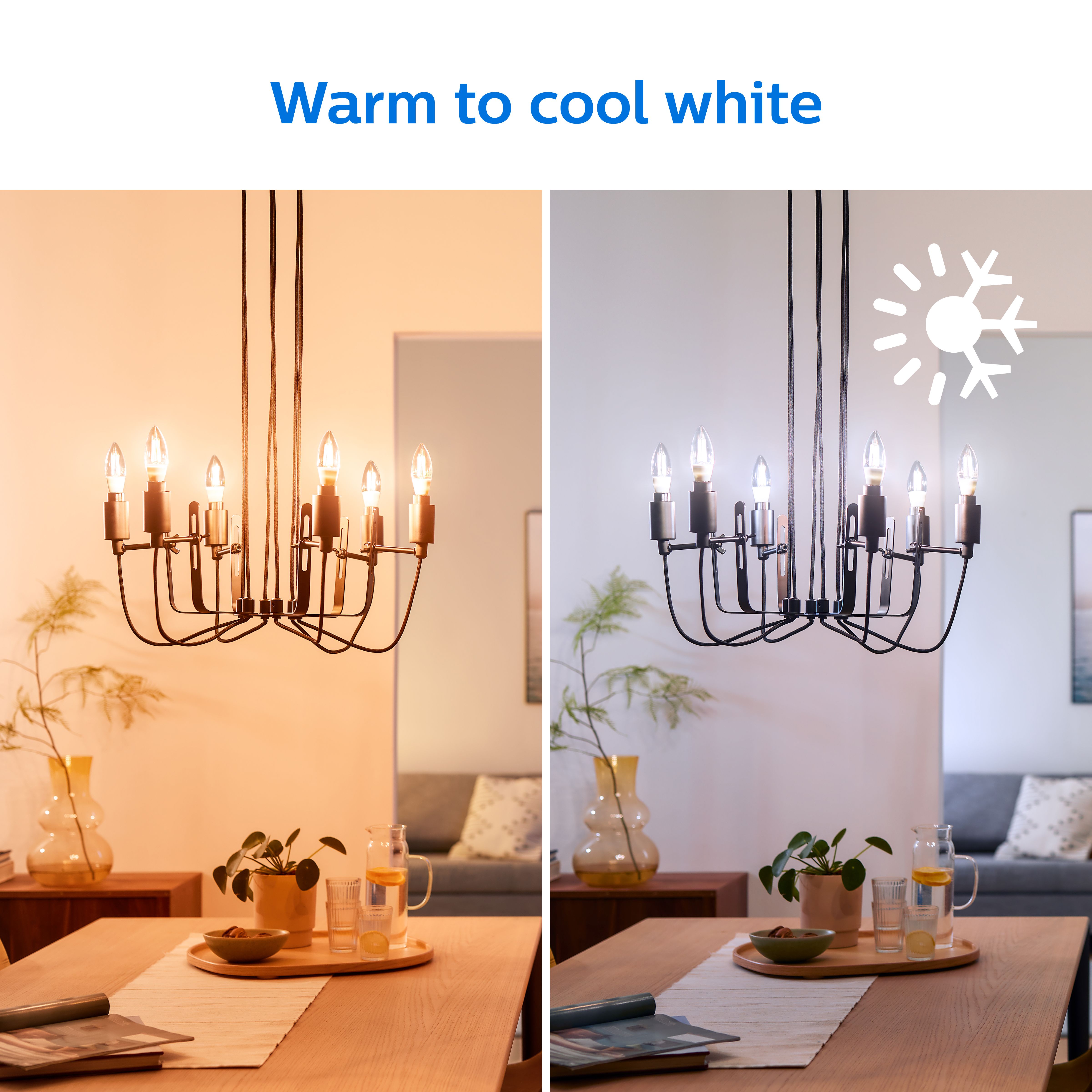 Philips PhilipsSmart SES 40W LED Cool white & warm white C35 Dimmable Filament Smart Light bulb