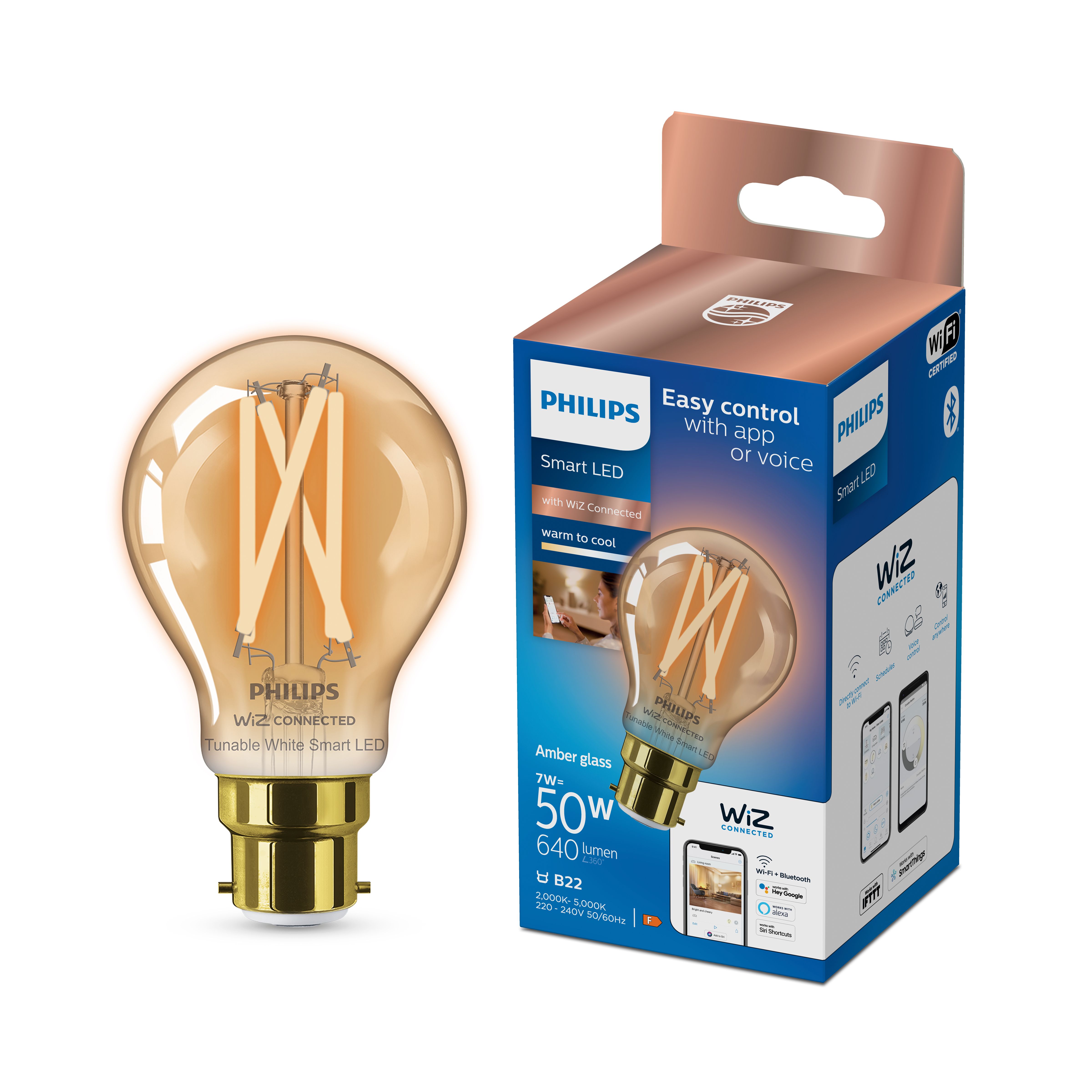 Philips WiZ E27 25W LED Cool white & warm white Filament Smart 