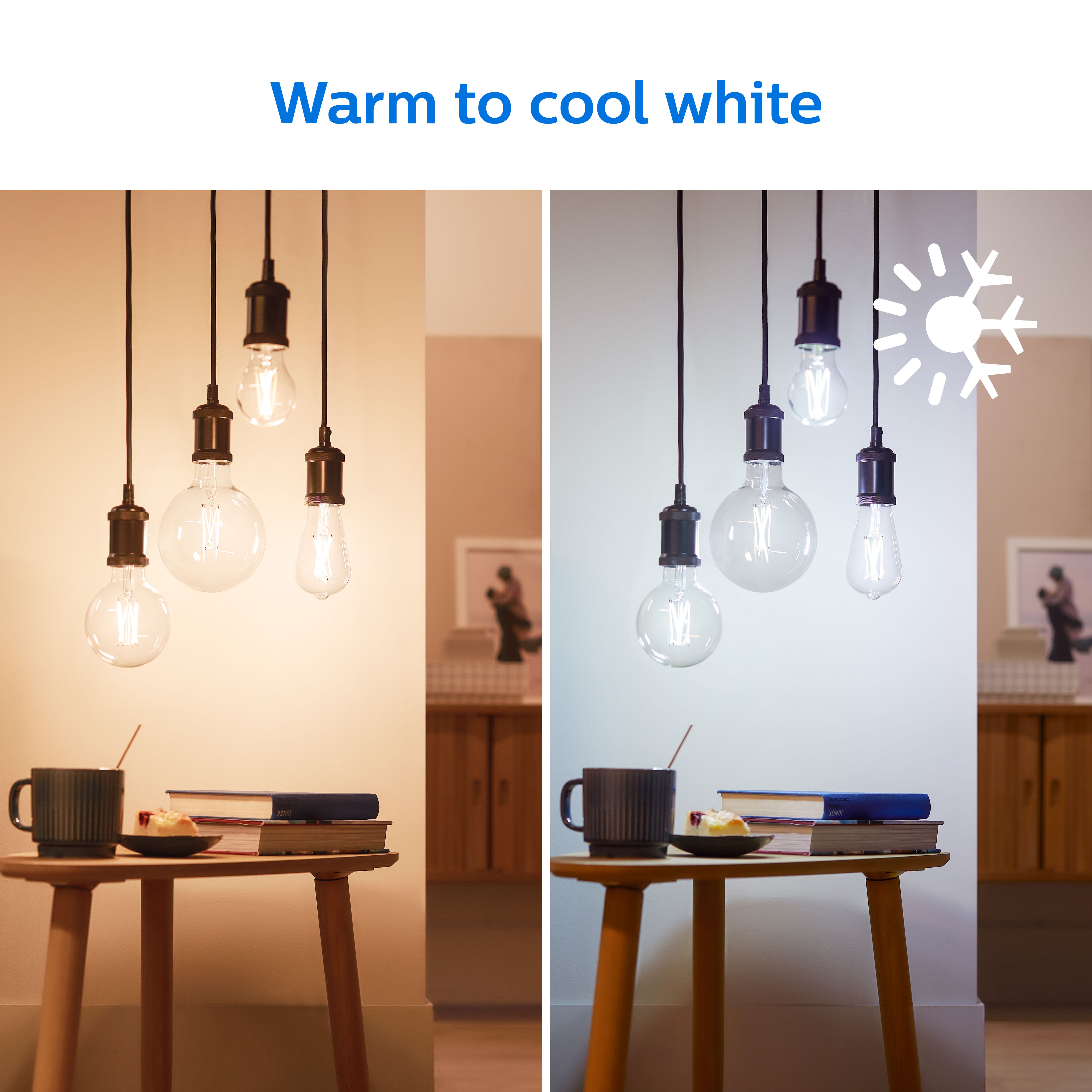 Philips WiZ B22 60W LED Cool white & warm white A60 Filament Smart Light bulb
