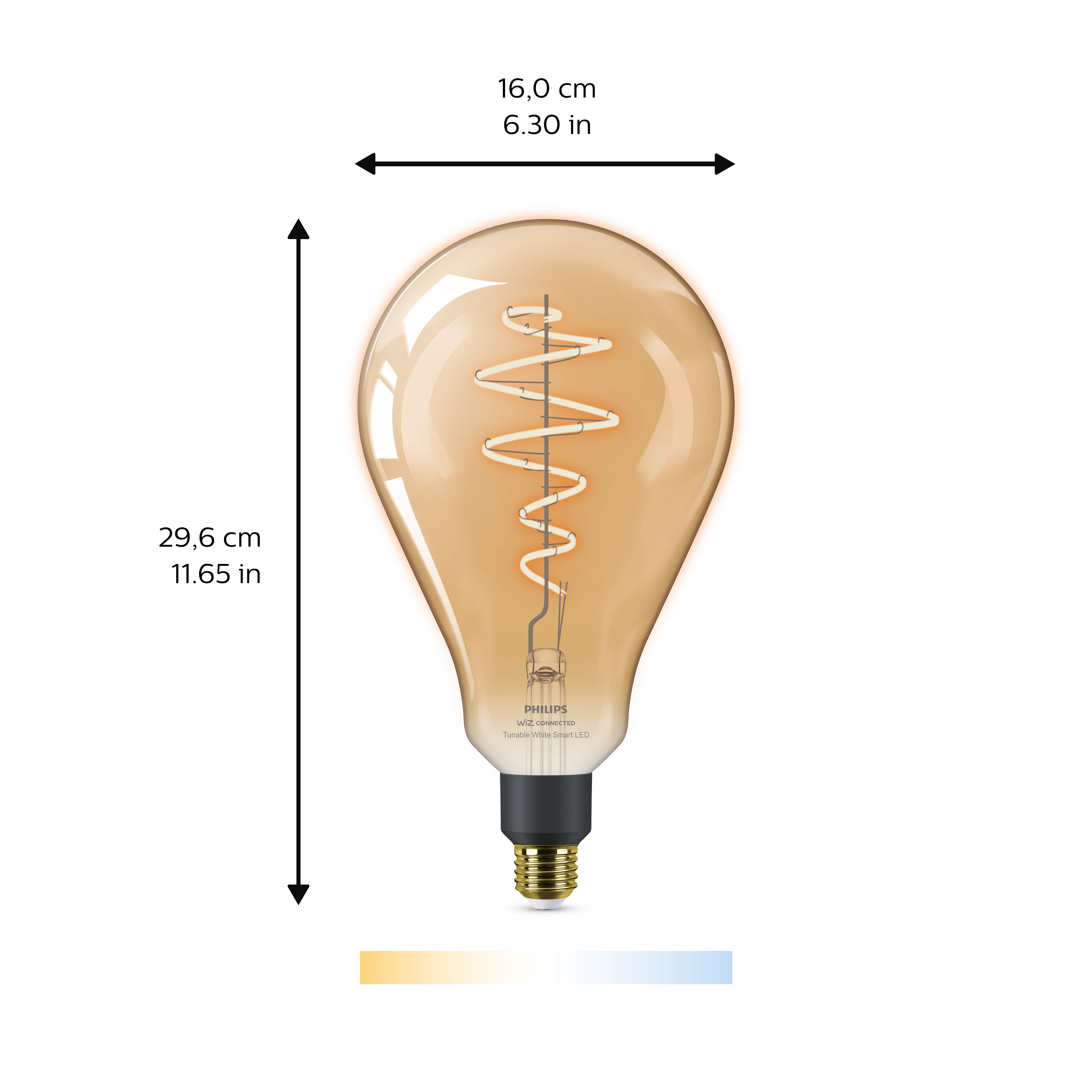 Philips WiZ E27 25W LED Cool white & warm white Filament Smart Light bulb