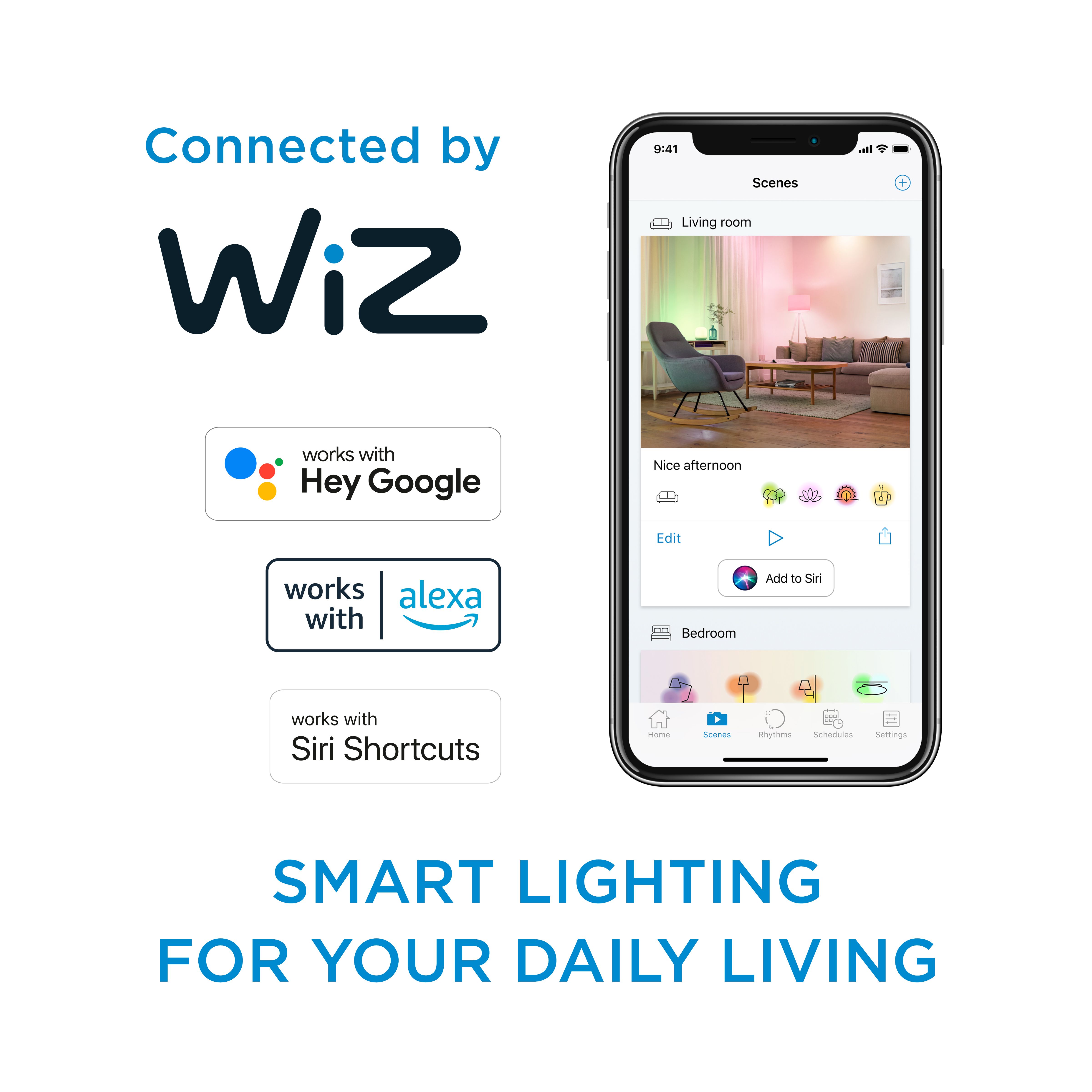 Philips WiZ E27 60W LED Cool white & warm white A60 Dimmable Filament Smart Light bulb
