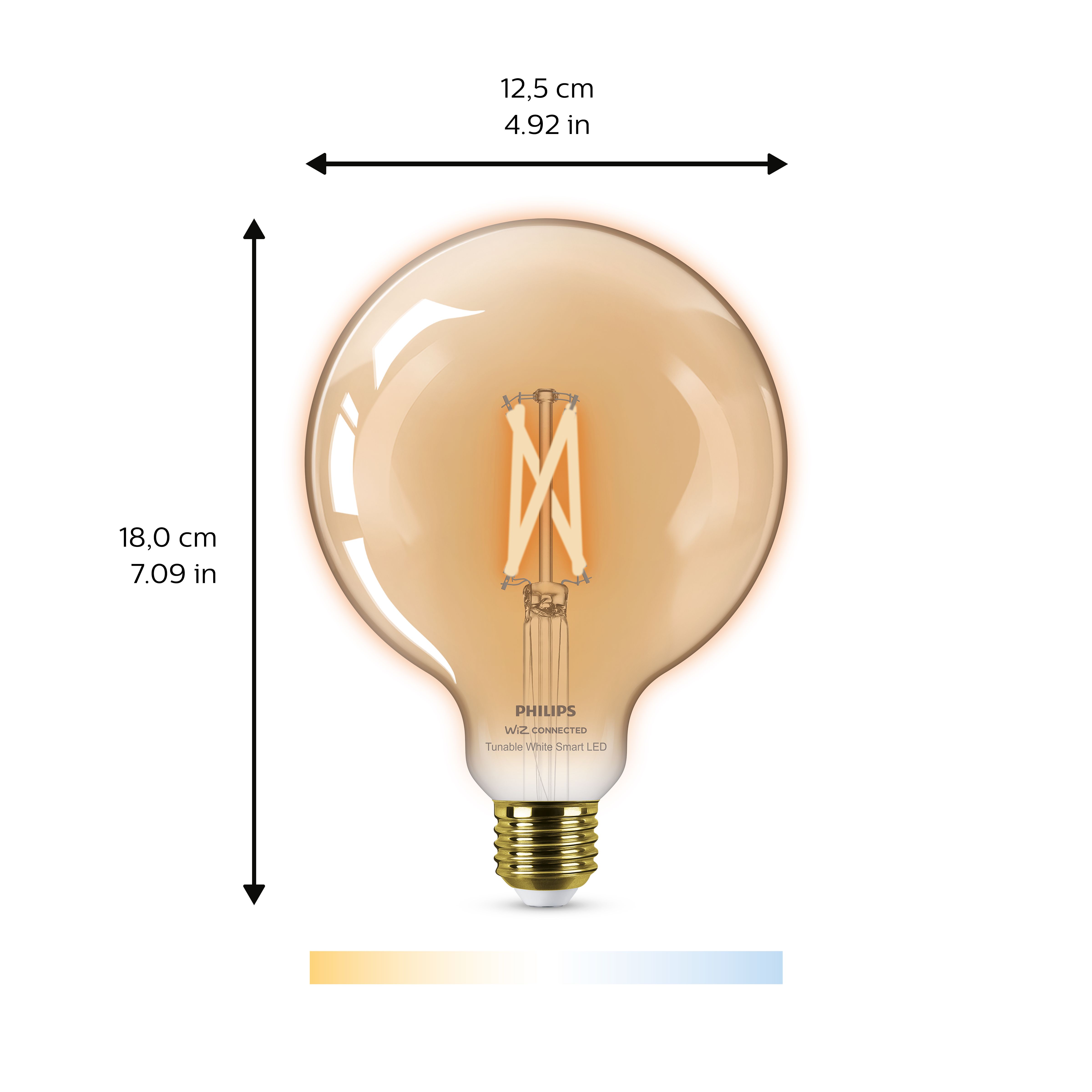 Philips Hue White Ambience Filament G125 E27 Bluetooth Bulb (2021