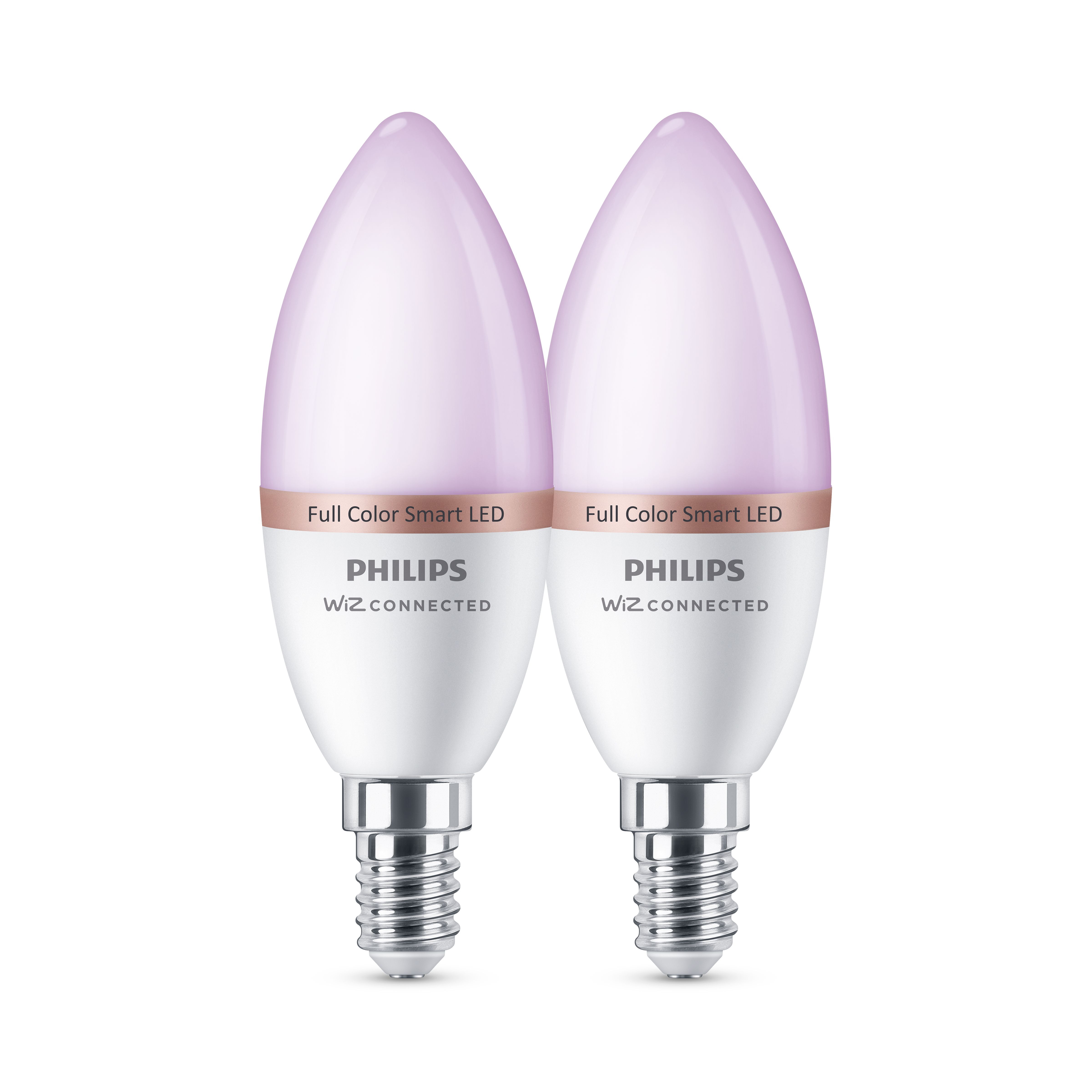 Philips WiZ SES 40W LED Cool white, RGB & warm white Candle Smart Light bulb, Pack of 2