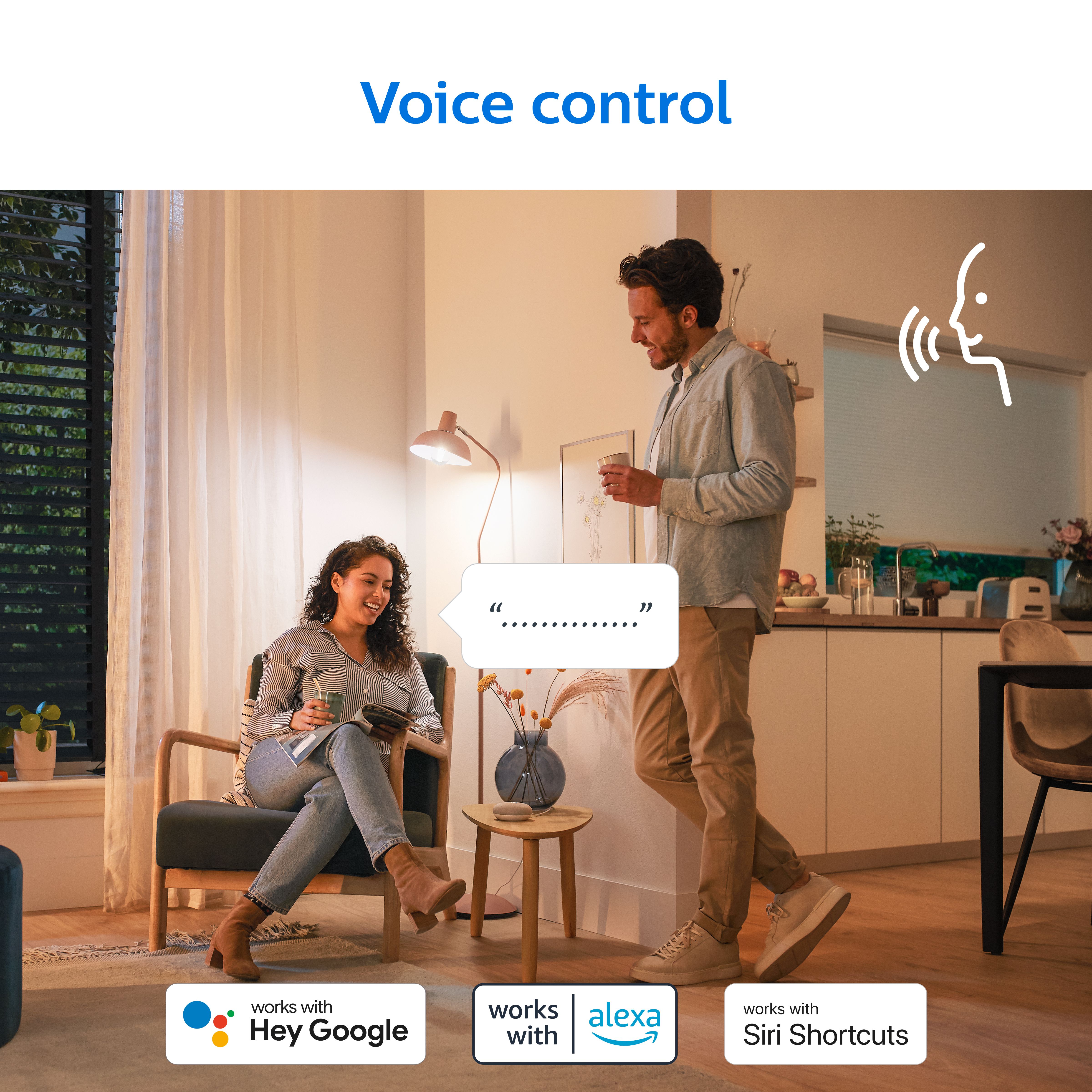 Philips WiZ SES 40W LED Warm white Candle Smart Light bulb