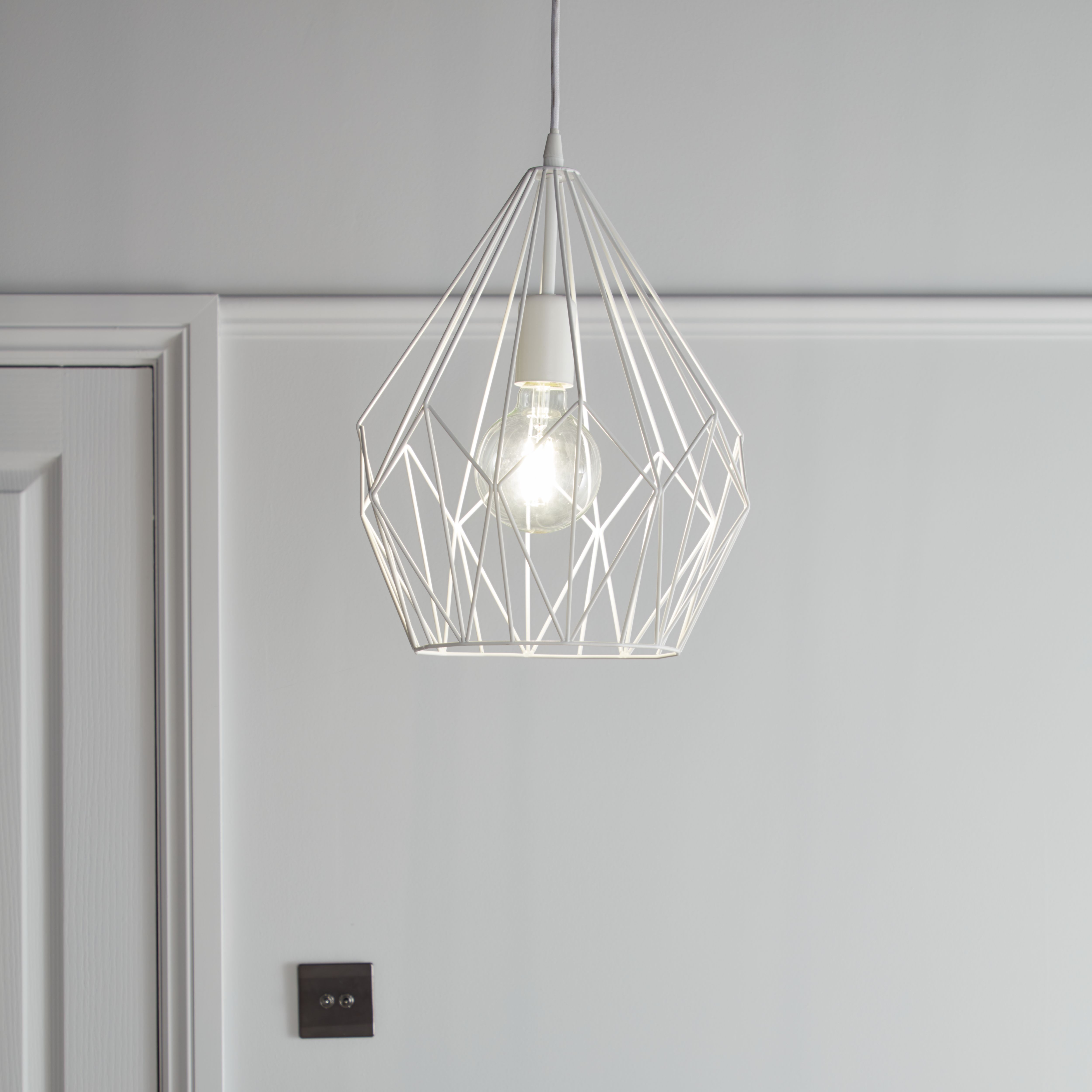 Matt white pendant deals light