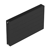 Piatto Matt charcoal Horizontal Panel Radiator, (W)1000mm x (H)600mm