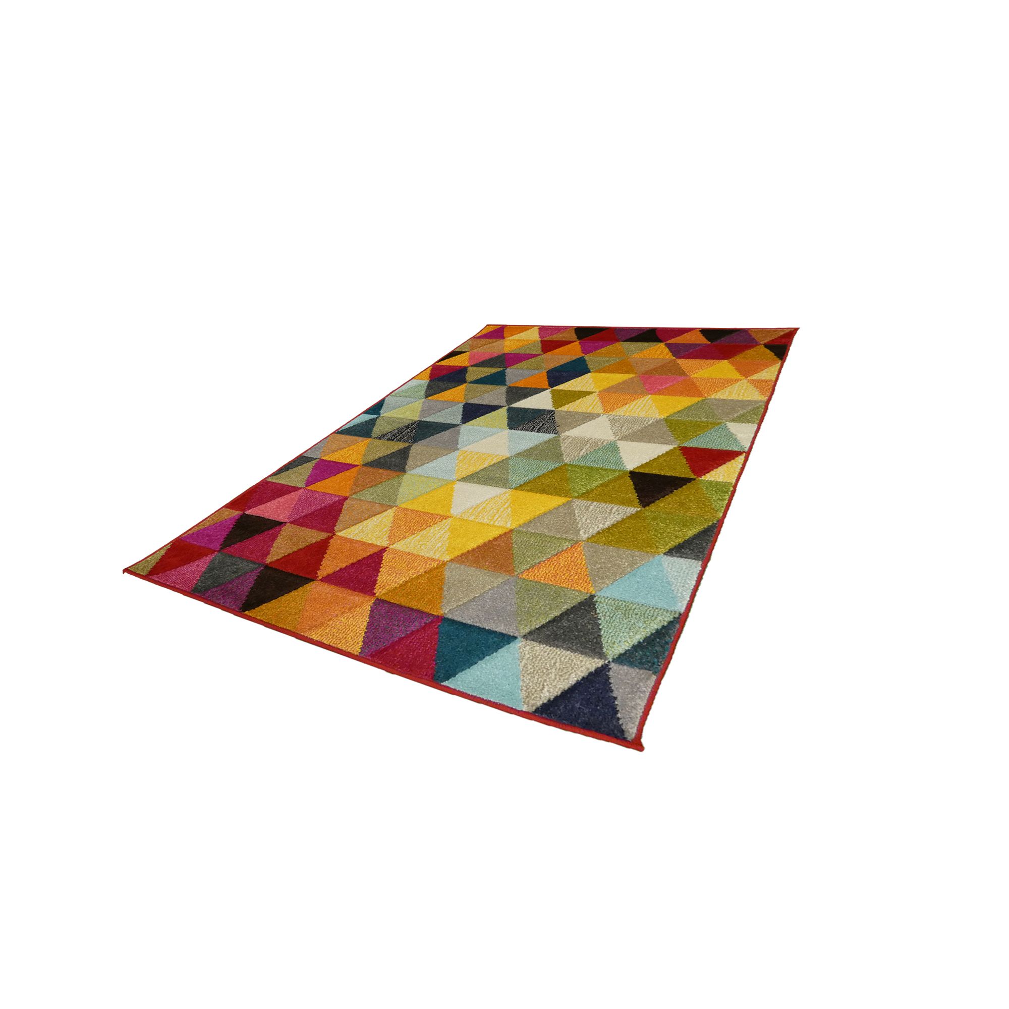 Piccadilly Multicolour Geometric Rug 150cmx80cm