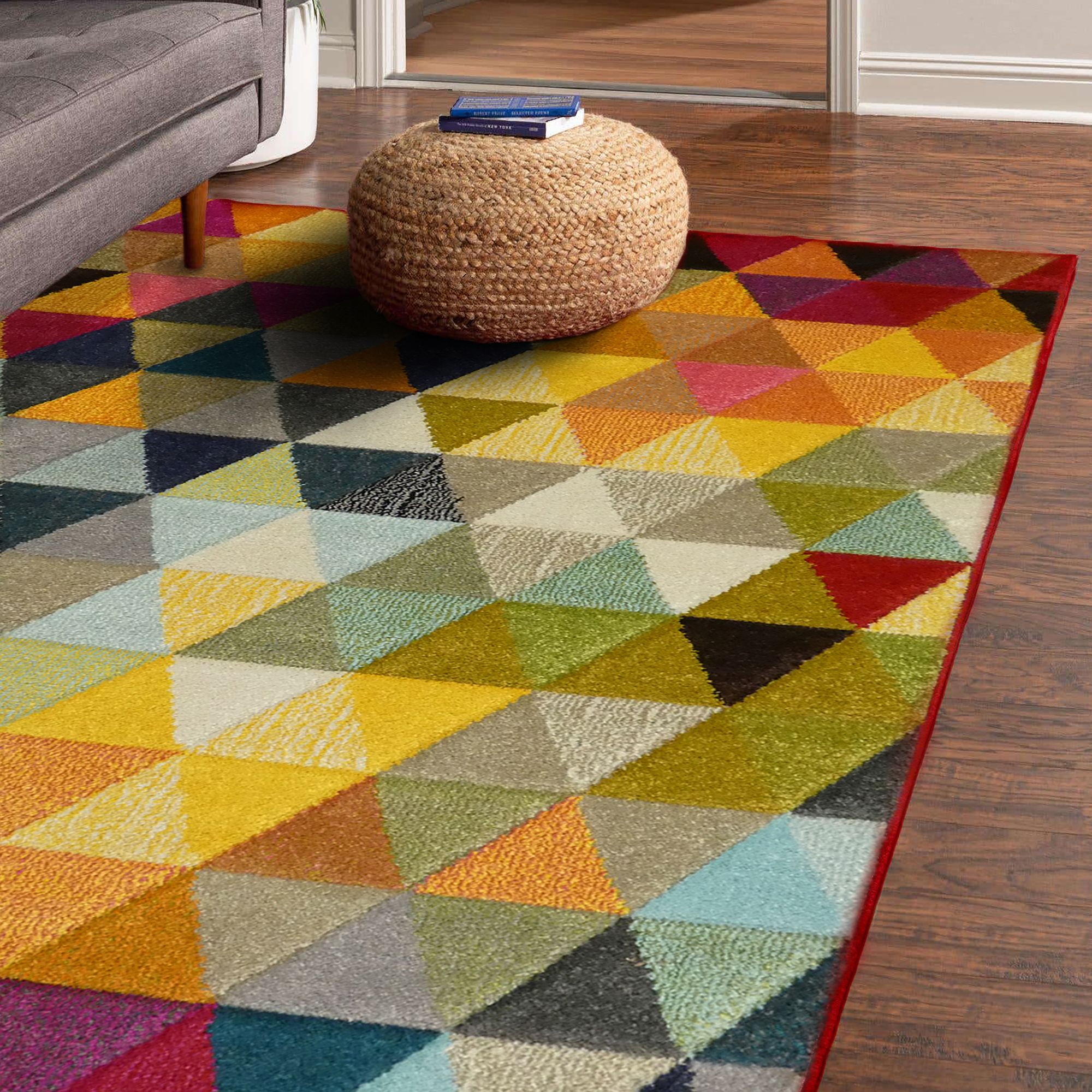 Piccadilly Multicolour Geometric Rug 230cmx160cm