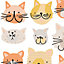 Picris Multicolour Cartoon cats Smooth Wallpaper