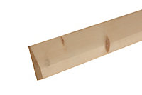 Pine Chamfered Skirting board (L)2.4m (W)69mm (T)15mm, Pack of 4