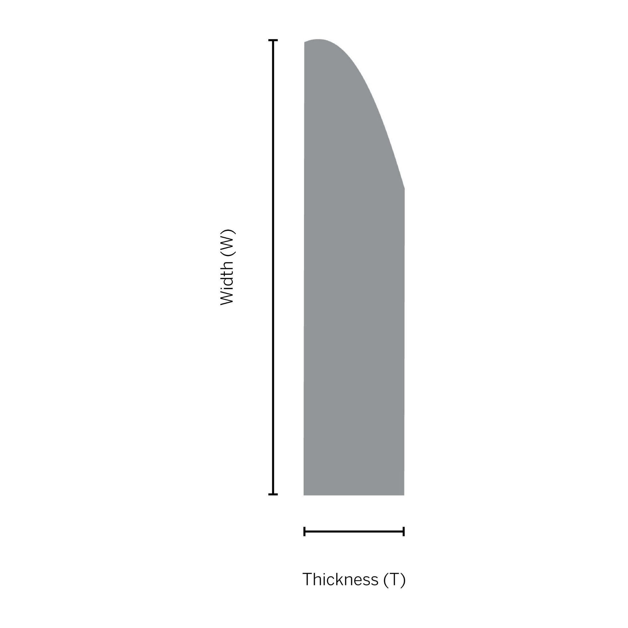 Pine Chamfered Skirting board (L)2.4m (W)69mm (T)15mm