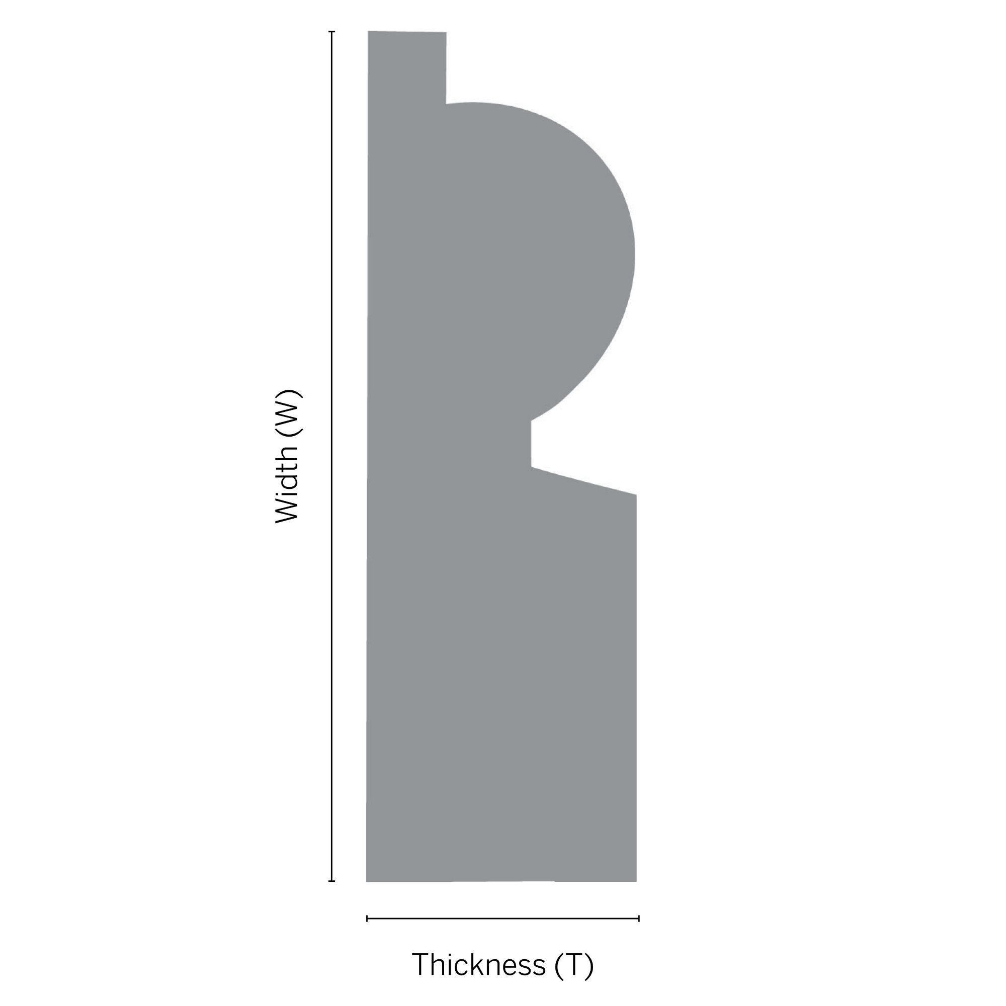 Pine Torus Skirting board (L)2.4m (W)169mm (T)15mm, Pack of 4