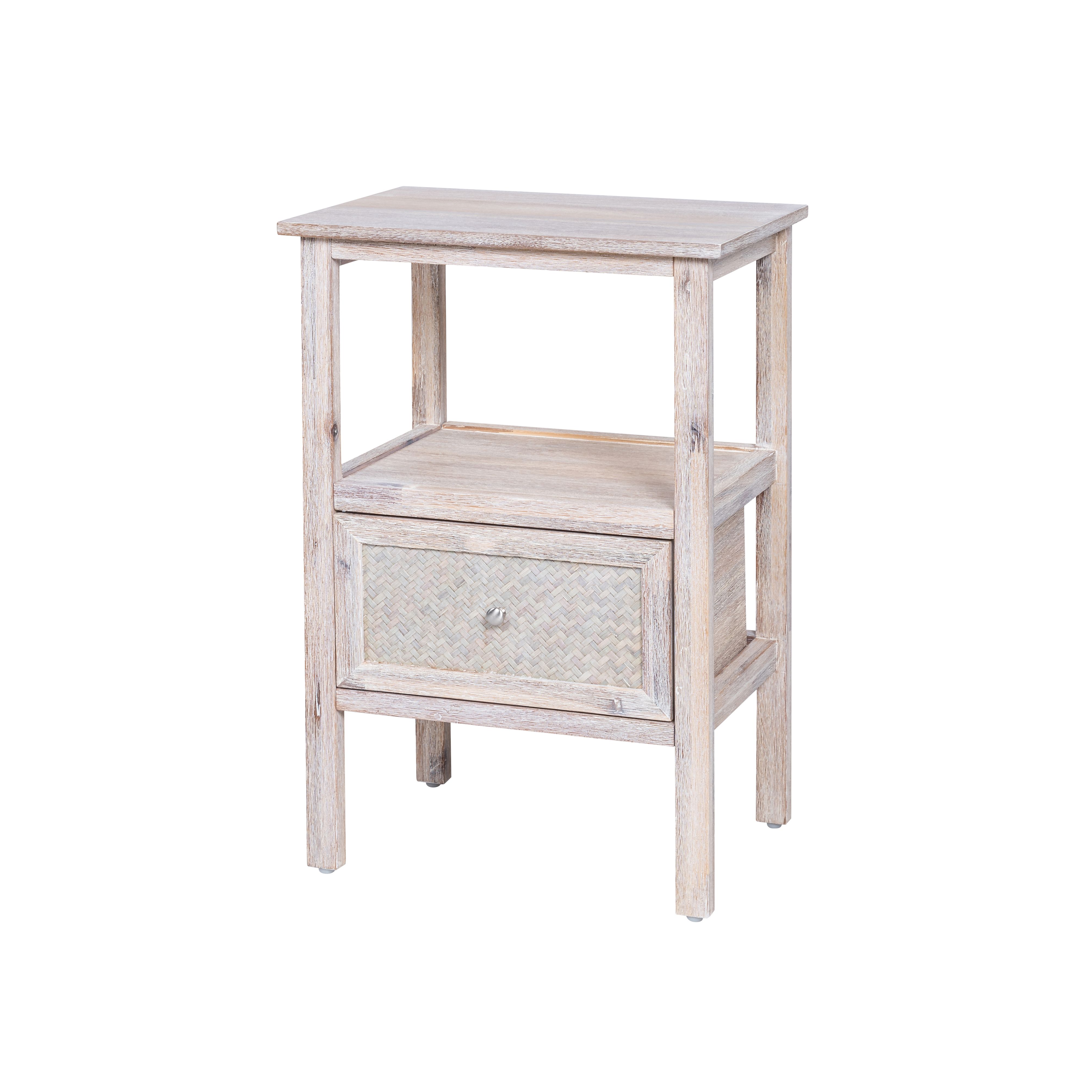 Pinilla Matt white 1 Drawer Bedside table (H)600mm (W)300mm (D)400mm