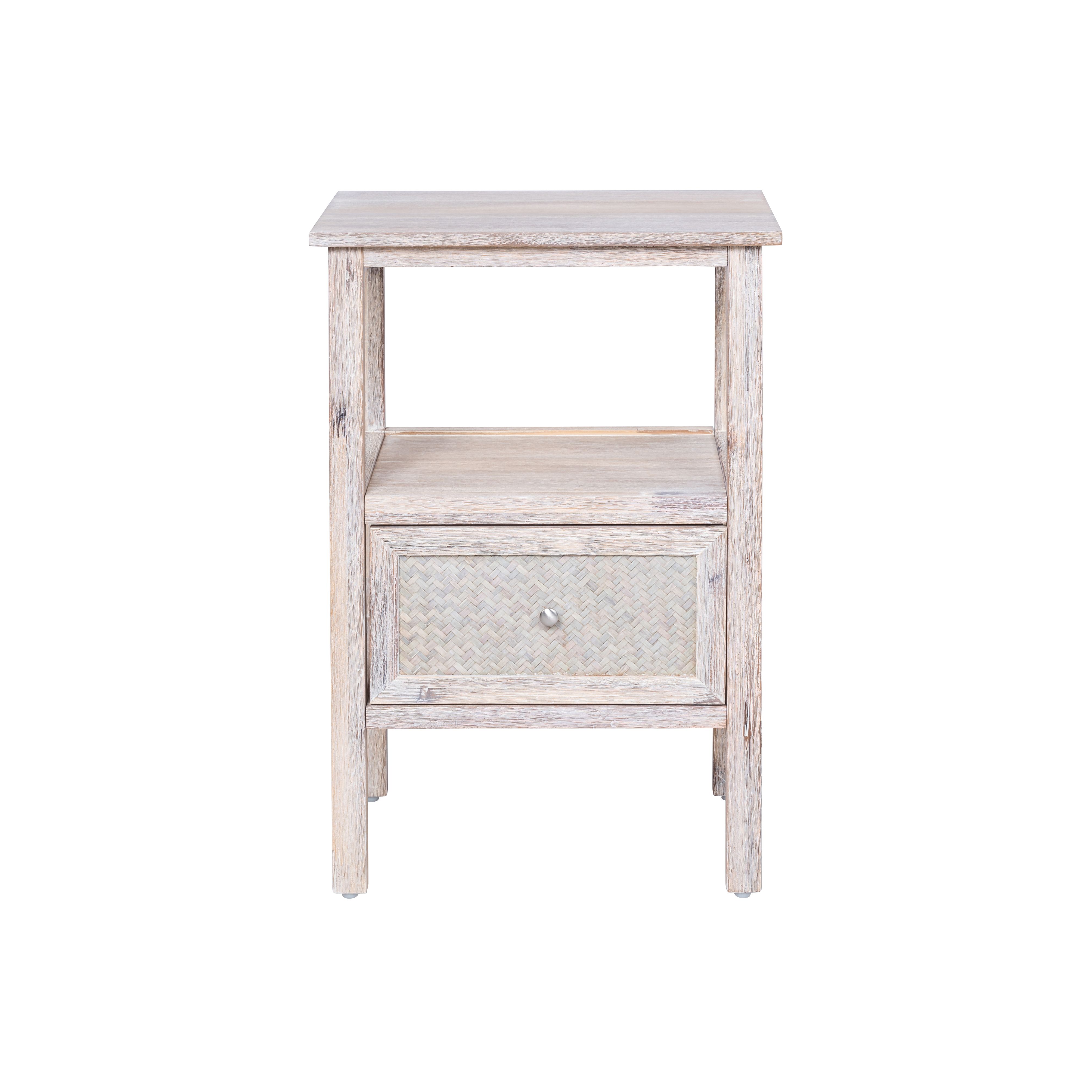 Whitewash bedside deals table