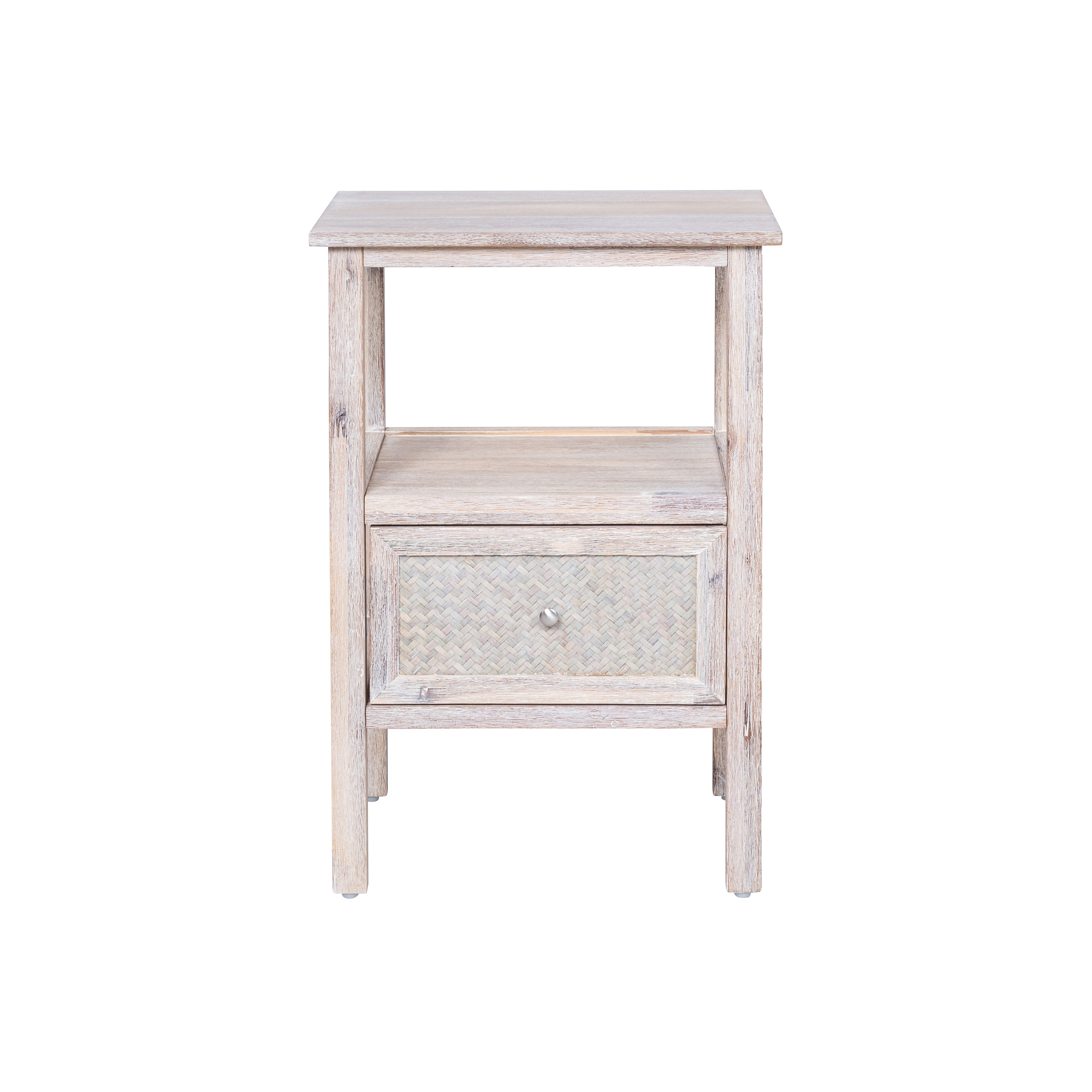 Pinilla Matt white 1 Drawer Bedside table (H)600mm (W)300mm (D)400mm