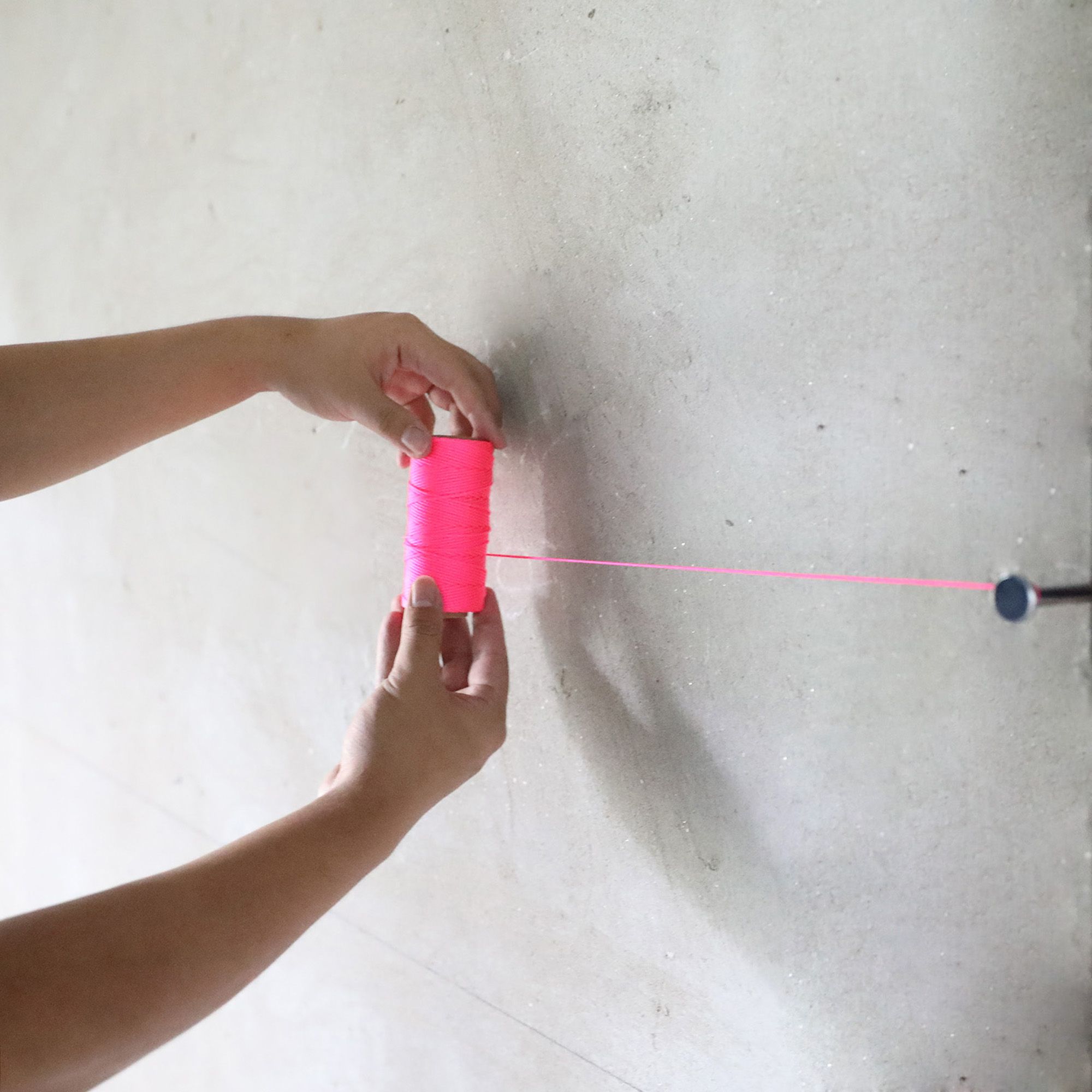 Pink Braided nylon Brick line 0.1m
