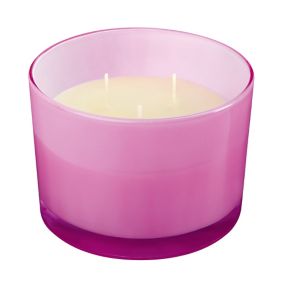 Pink Lemon grass Citronella Scented candle Small
