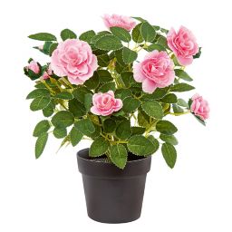 Pink Rose Artificial plant, 27cm