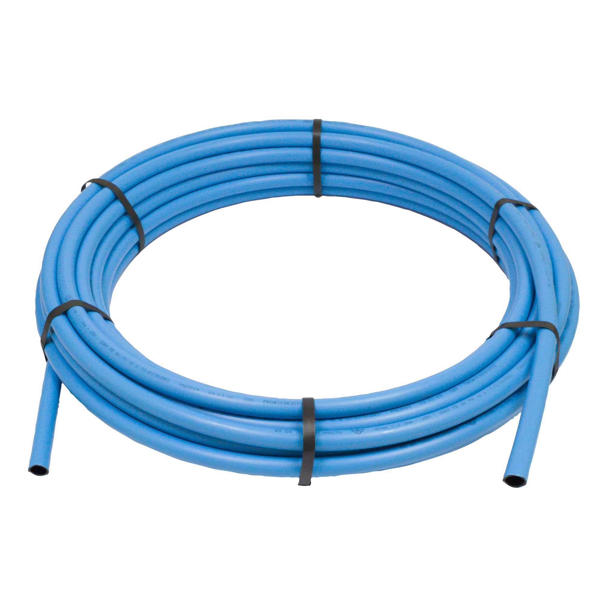 Pipelife Blue Polyethylene (PE) Pushfit Barrier pipe (L)25m (Dia)25mm