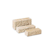 Pitched Cream Double-sided Walling stone (L)290mm (T)90mm, Pack of 50
