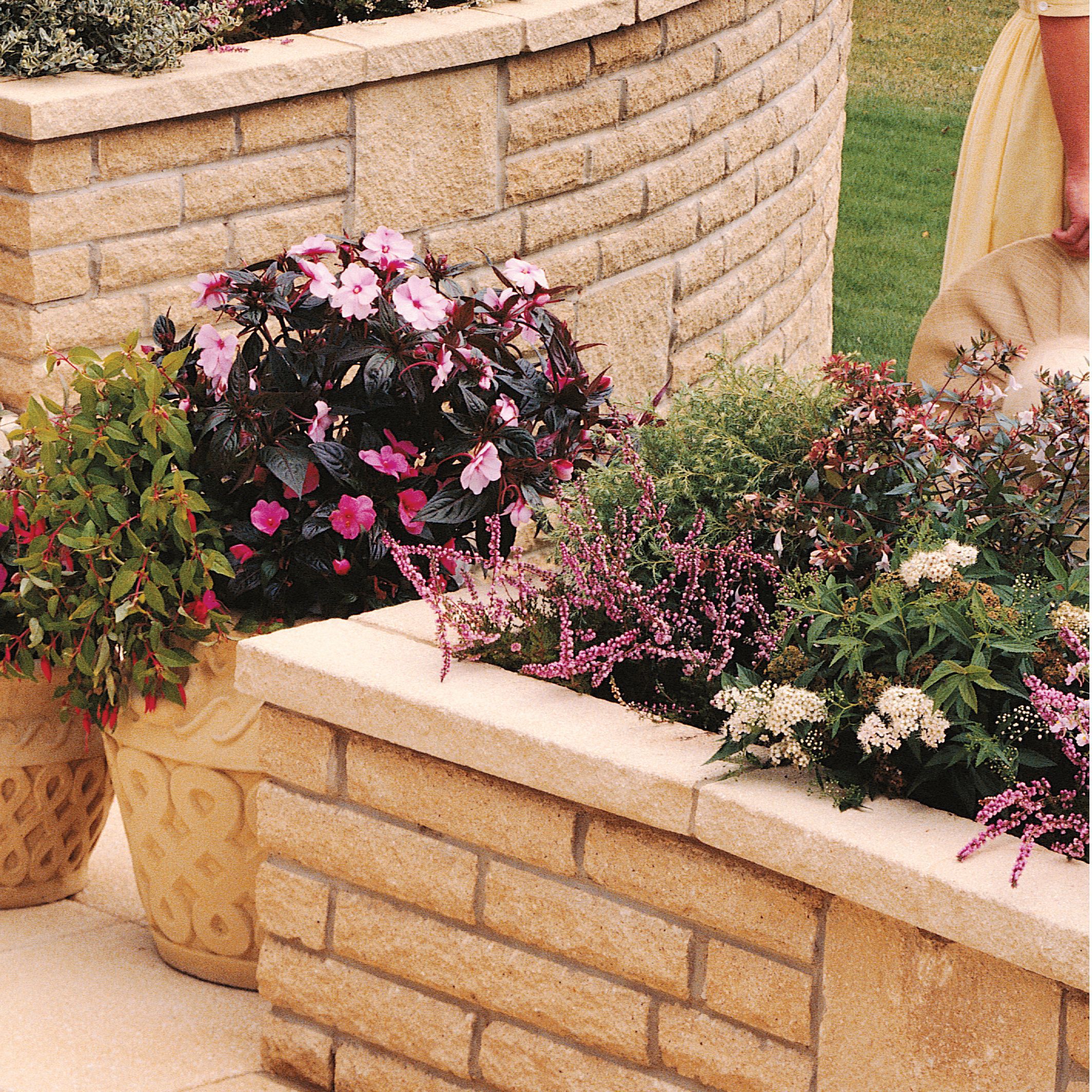 Pitched Grey Double-sided Walling stone (L)215mm (H)63mm (T)90mm