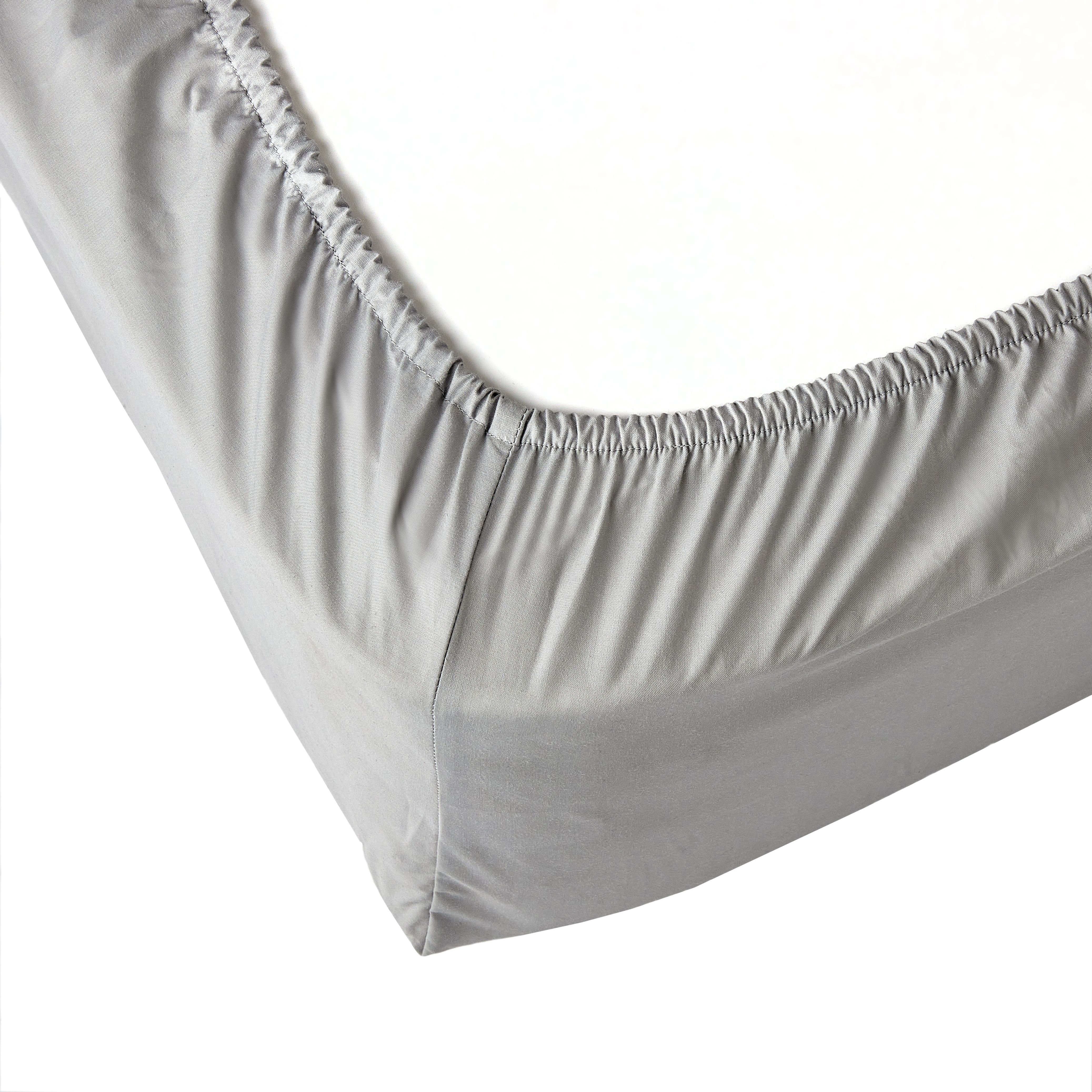 Plain Grey King Fitted sheet