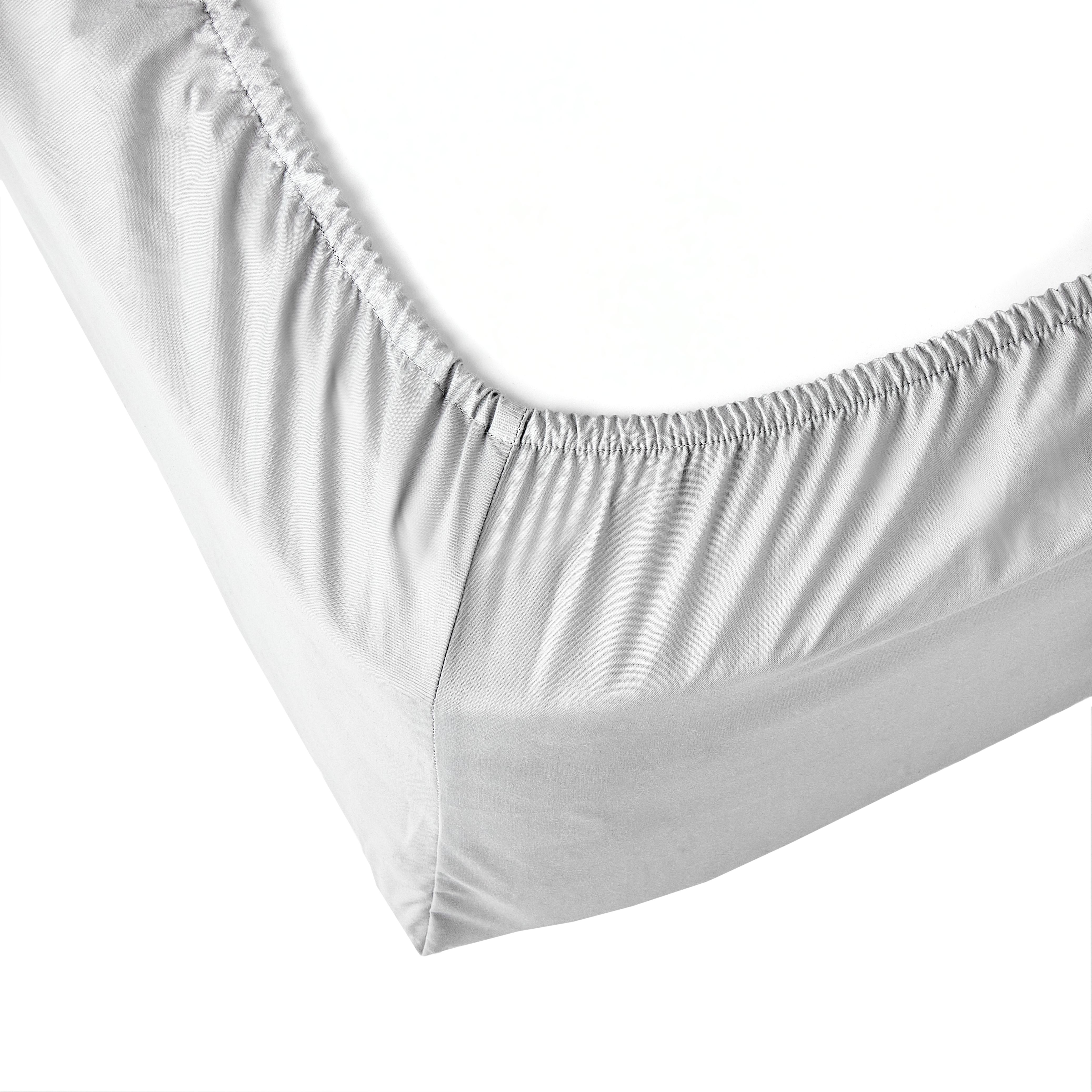 Plain White Double Fitted sheet