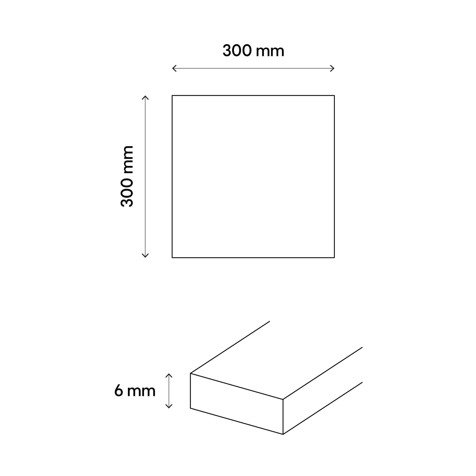 Plain White Frosted Glass Mosaic tile sheet, (L)300mm (W)300mm