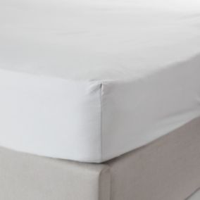 Plain White Single Fitted sheet