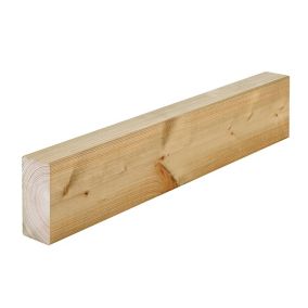 Planed Round edge Treated Whitewood spruce Stick timber (L)3m (W)95mm (T)45mm