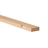 Planed square edge Spruce Stick timber (L)2.1m (W)44mm (T)12mm 253254, Pack of 20