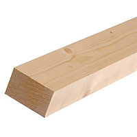 Planed square edge Spruce Stick timber (L)2.4m (W)96mm (T)34mm 247759