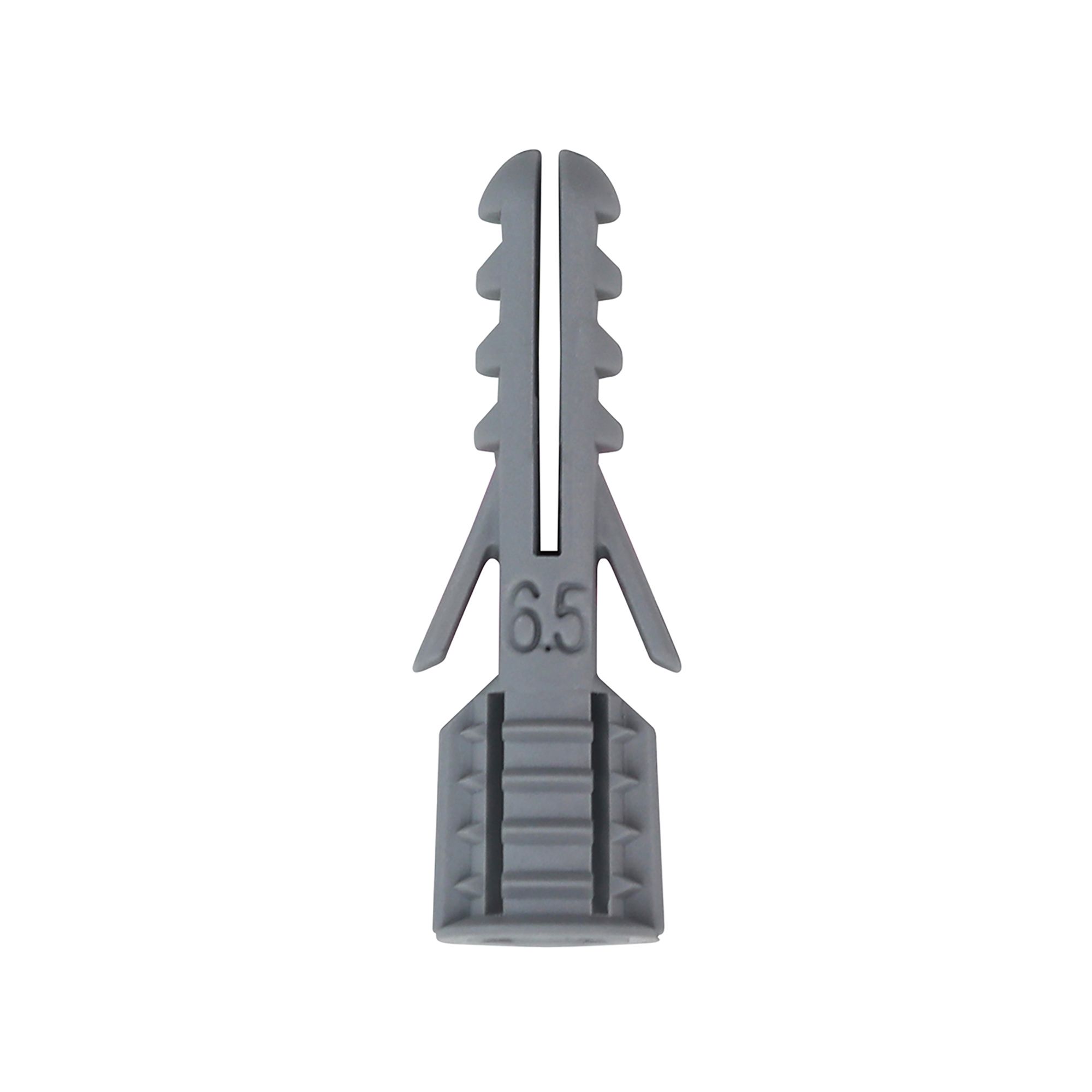 Plasplugs All-in-One PZ Grey Multi-purpose screw & wall plug (Dia)6.5mm (L)34.5mm, Pack of 10