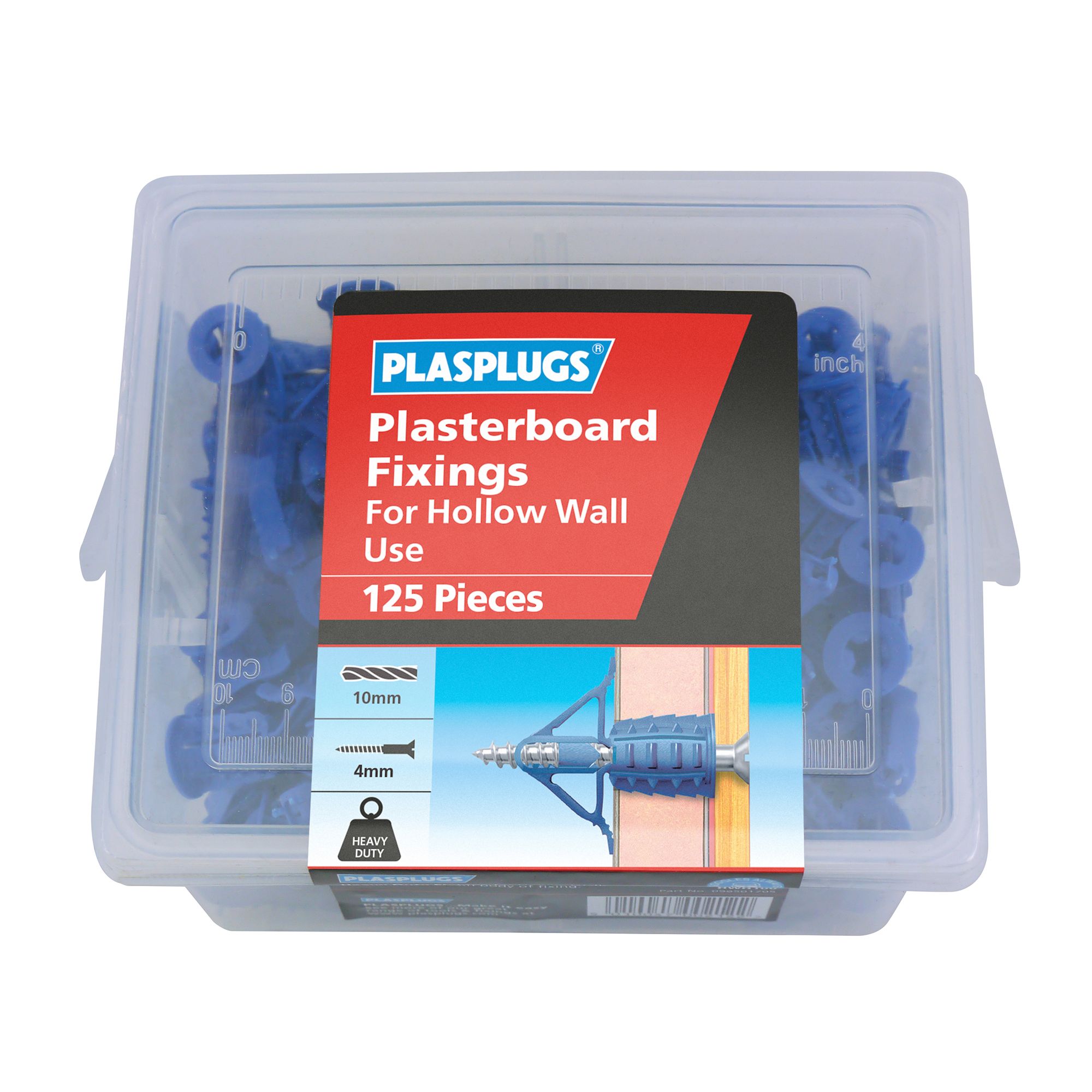 Plasplugs Nylon Hollow wall anchor (Dia)10mm (L)36mm, Pack of 125