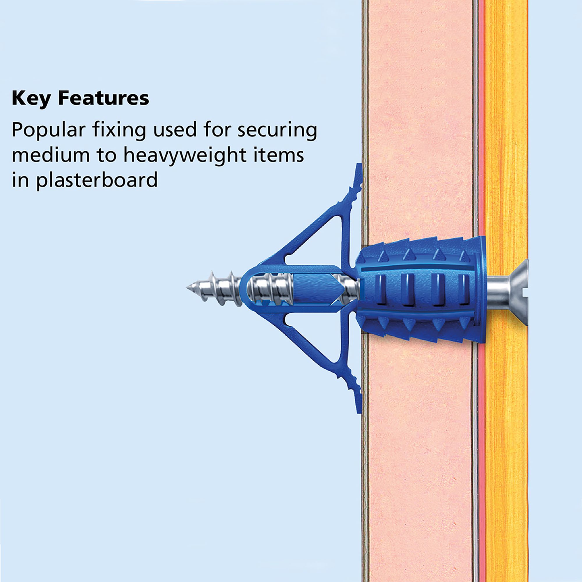Plasplugs Plasterboard fixing (Dia)12mm (L)36.3mm, Pack of 10
