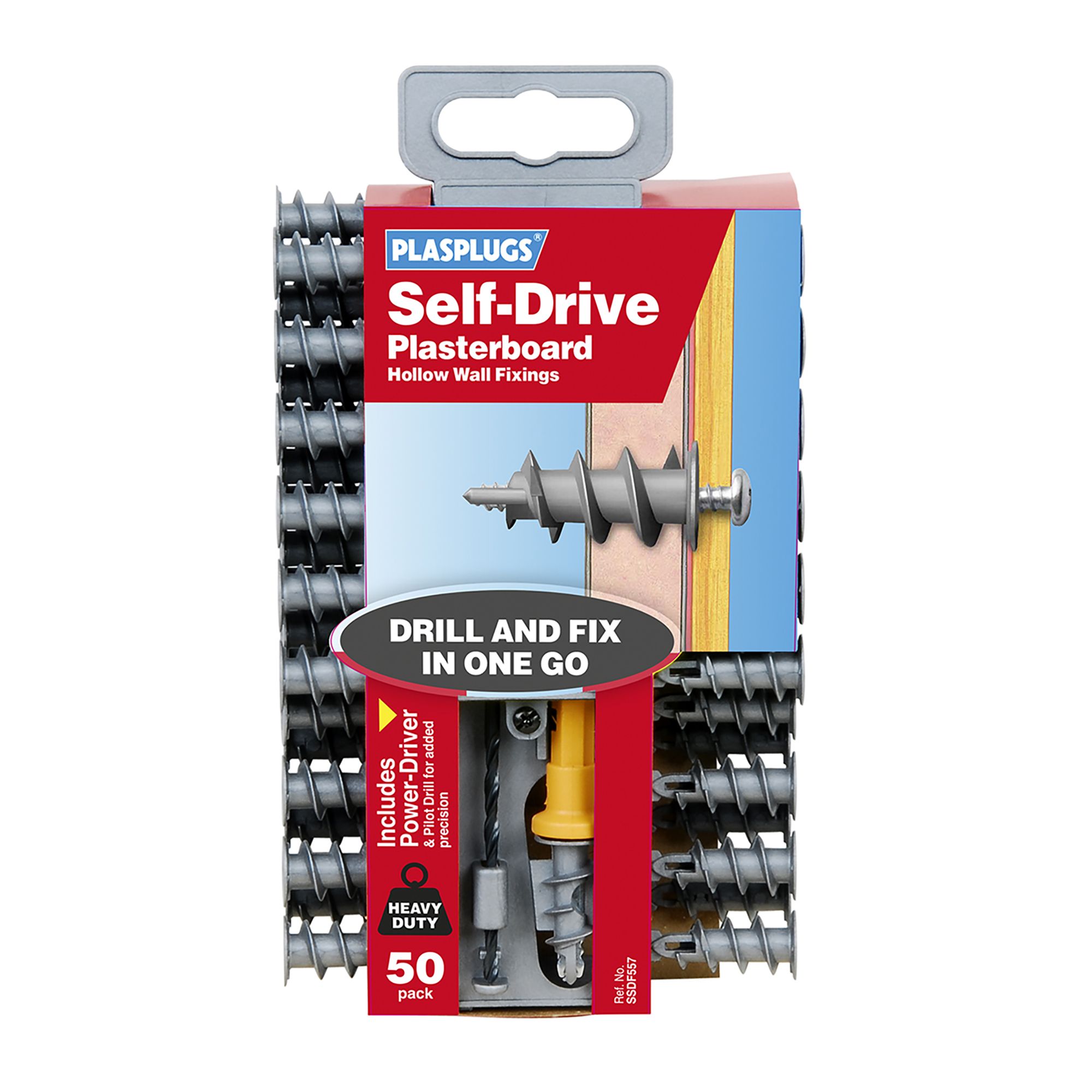 Plasplugs Plasterboard fixing (Dia)6.9mm (L)29mm, Pack of 50