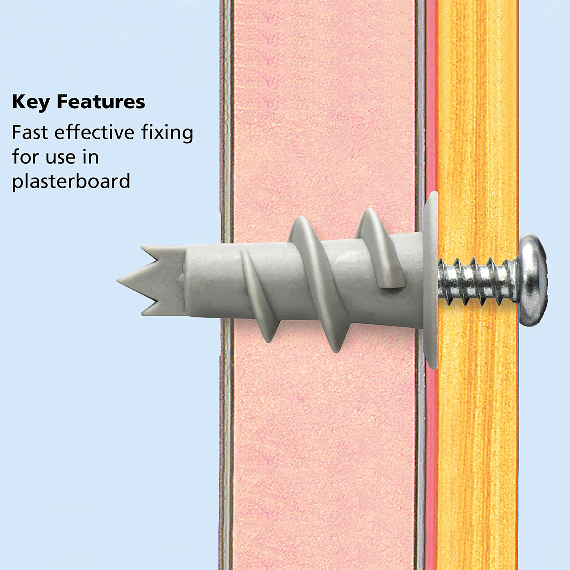 Plasplugs Plasterboard fixing (Dia)6.9mm (L)29mm, Pack of 50