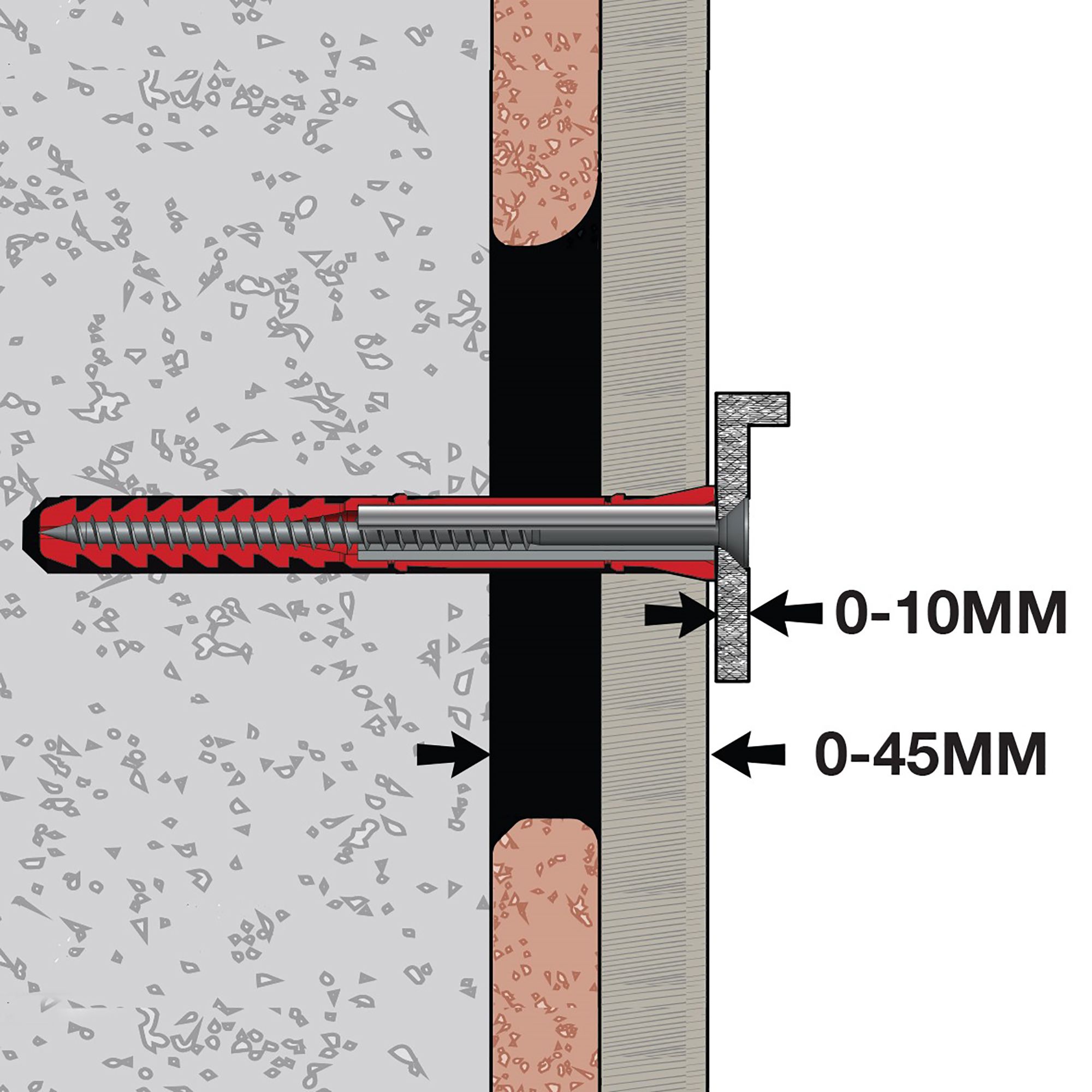 Plasterboard fixing (Dia)5mm (L)100mm, Pack of 24