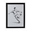 Playing football Multicolour Framed print (H)40cm x (W)30cm