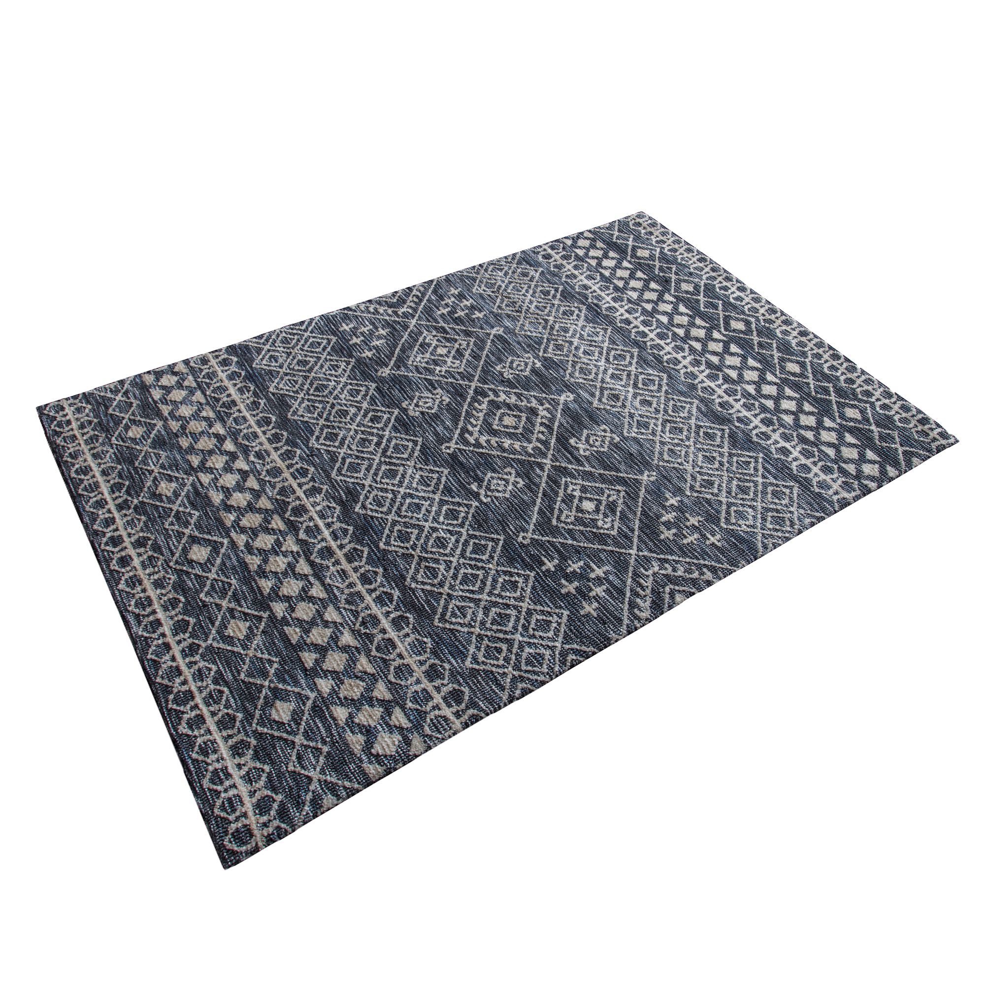 Plaza Dark teal Patterned Rug 170cmx120cm