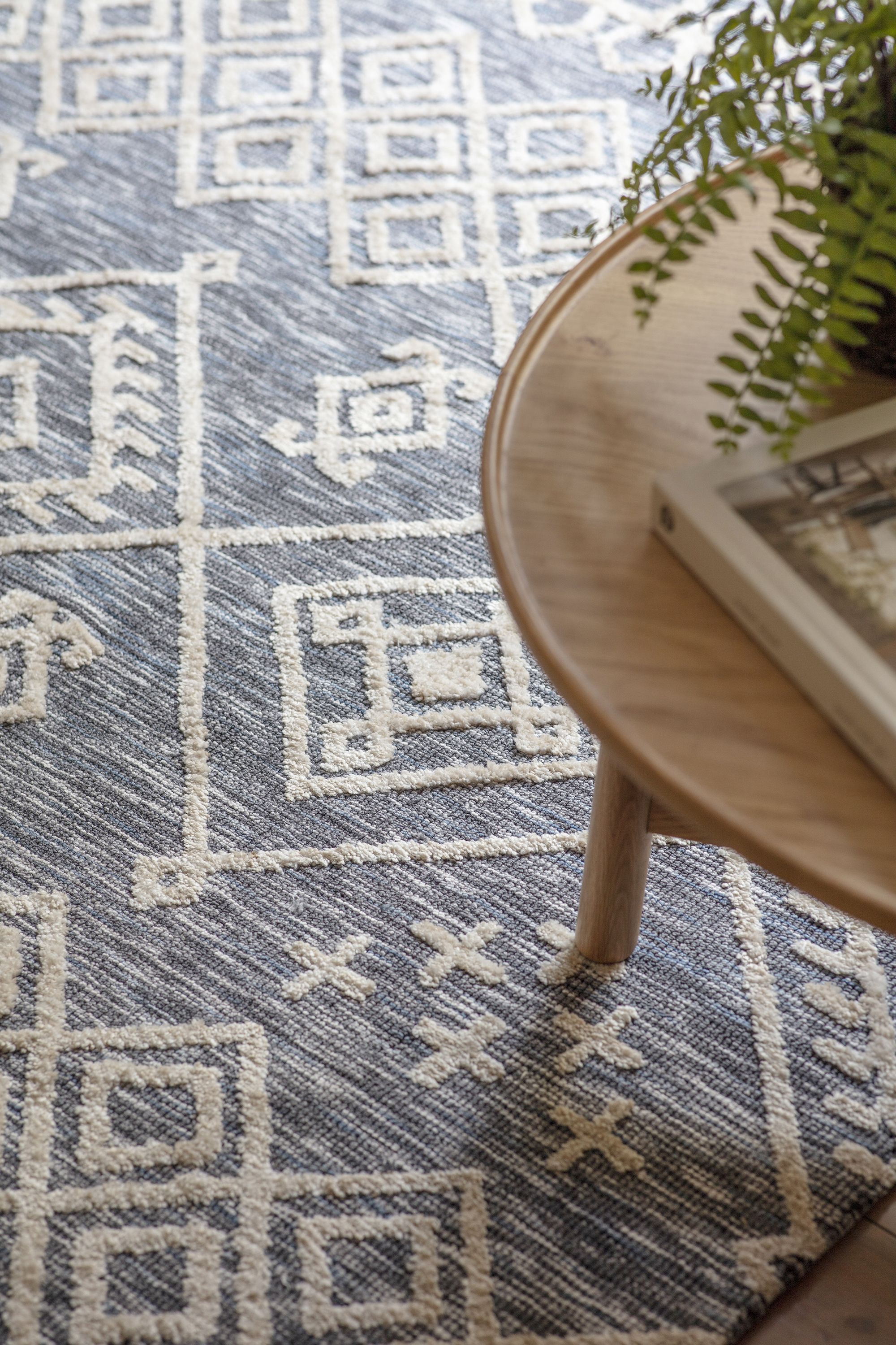 Plaza Dark teal Patterned Rug 170cmx120cm