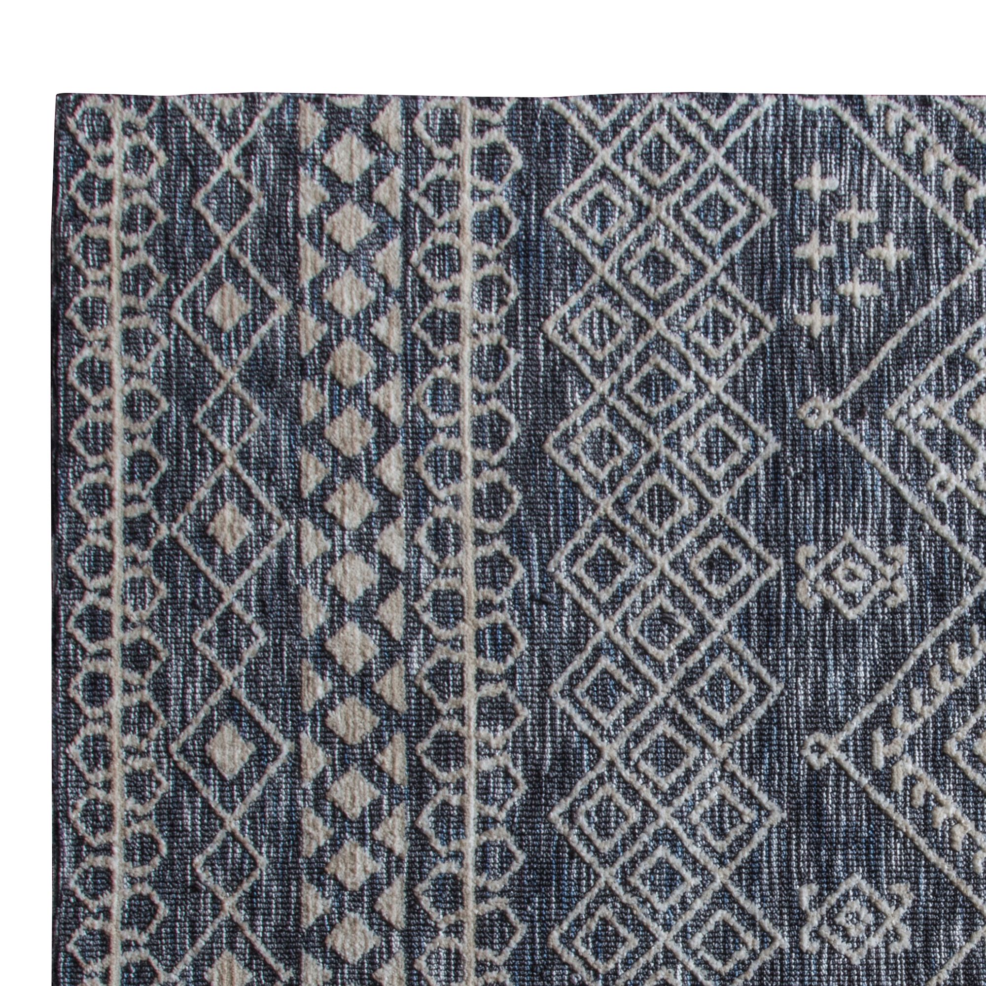 Plaza Dark teal Patterned Rug 170cmx120cm
