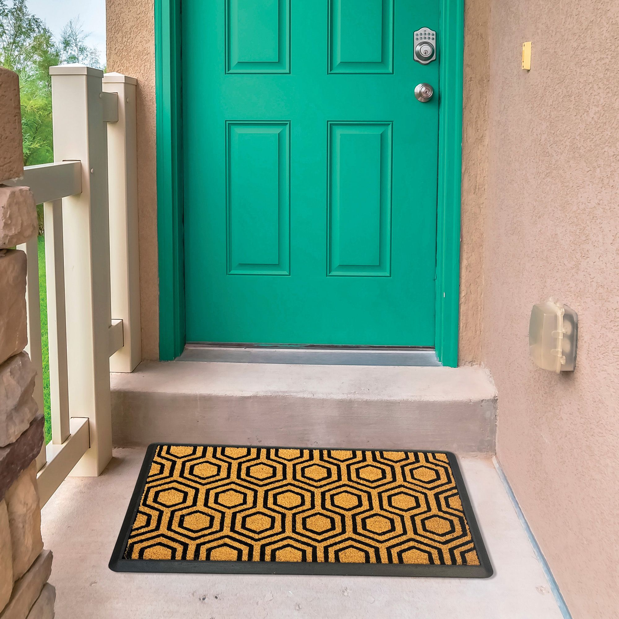 Plaza Natural Geo Door mat, 80cm x 50cm