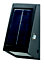 Plevna Matt Black Solar-powered Ice white LED Deck light
