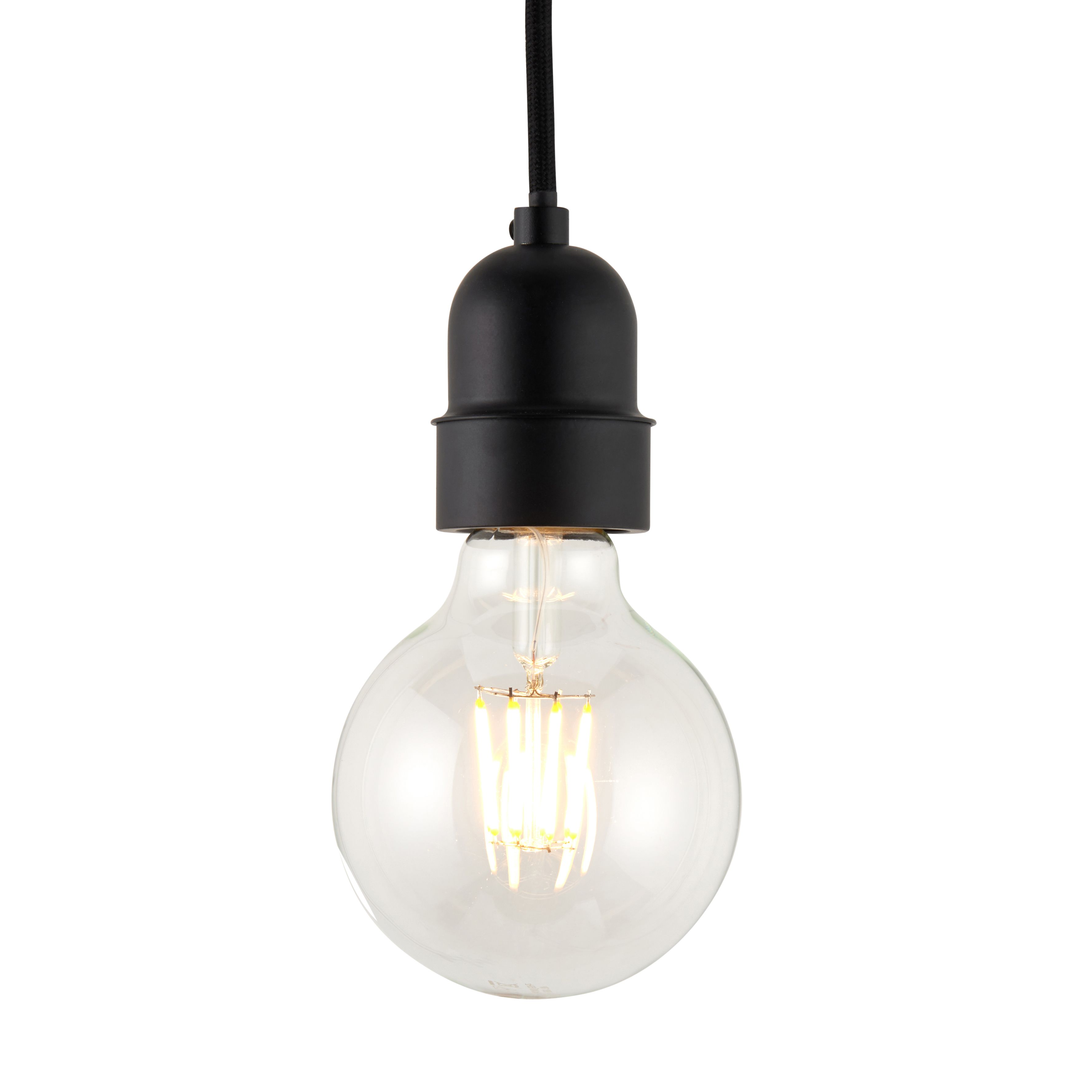 Plug-in Black E27 Cable light set (L)4000mm