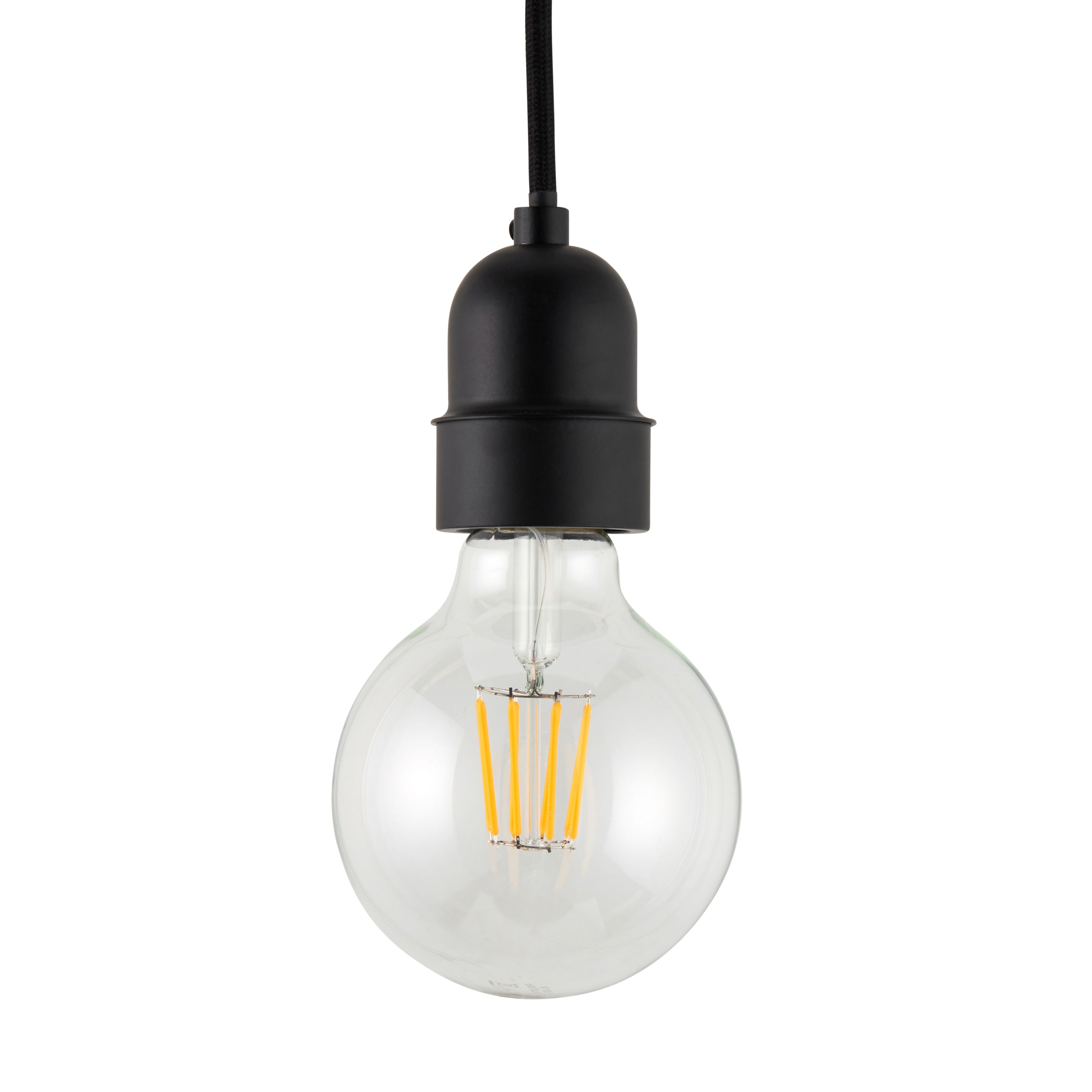 Plug-in Black E27 Cable light set (L)4000mm